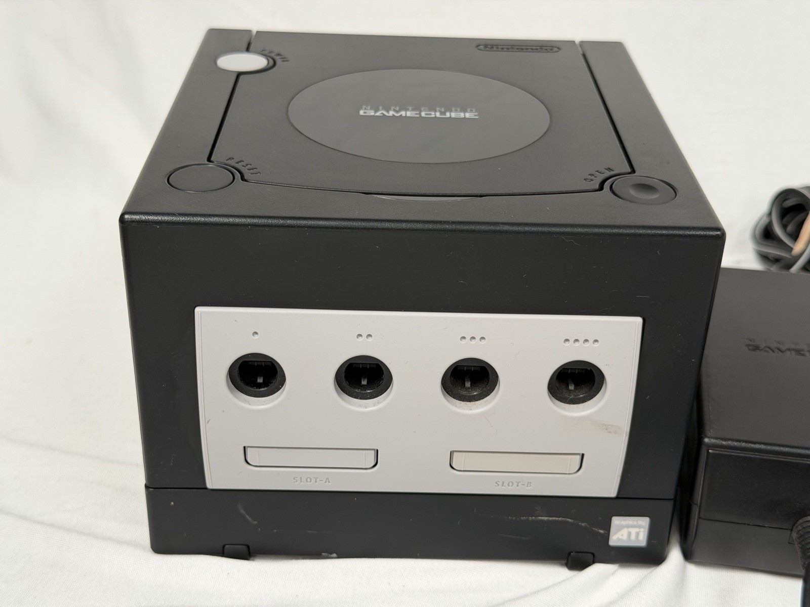Nintendo GameCube Black Console DOL-101 W/ OEM Controller & Cables – Tested
