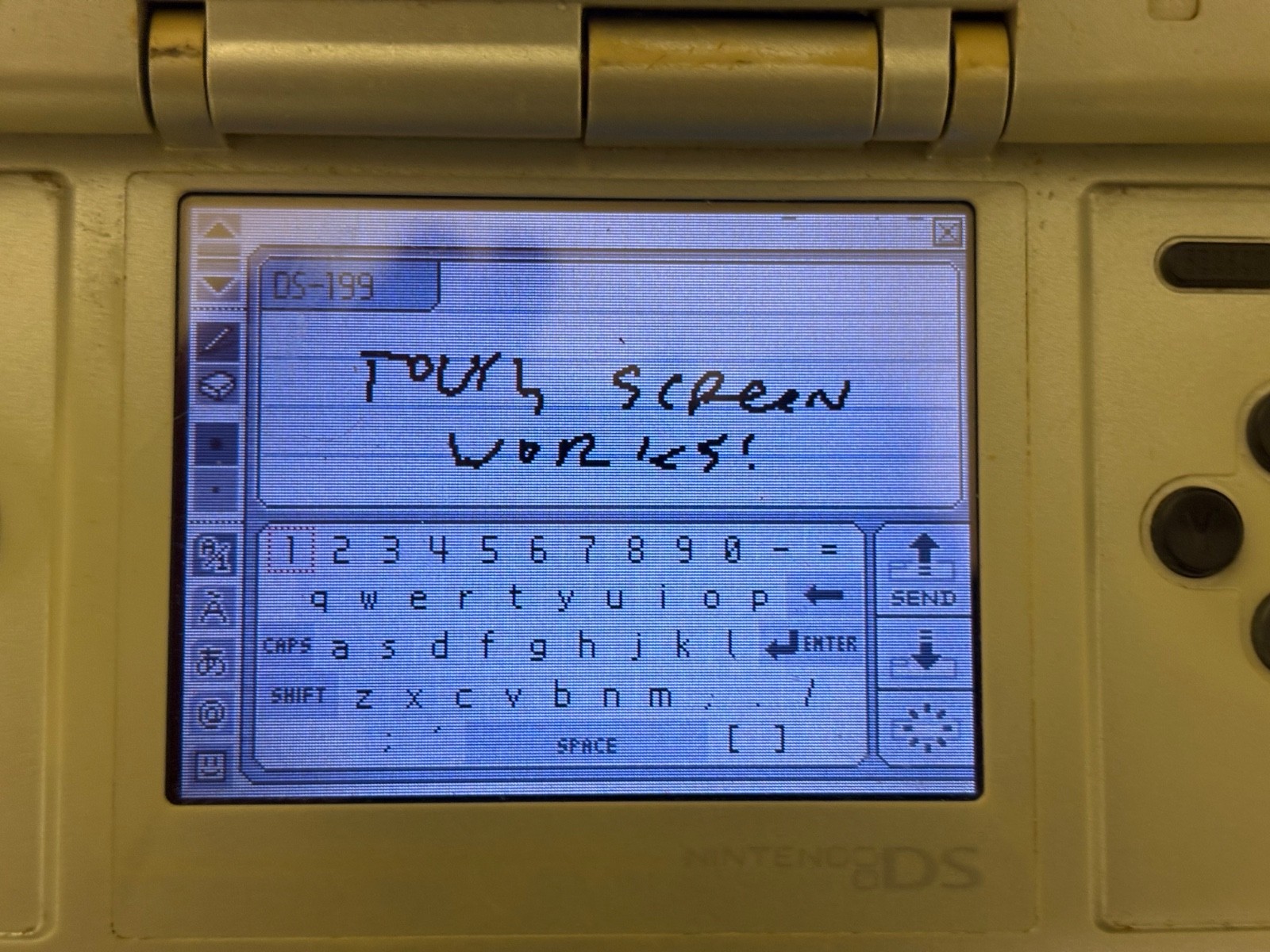 Nintendo DS Silver Handheld System – Good Condition! – TESTED AND WORKING
