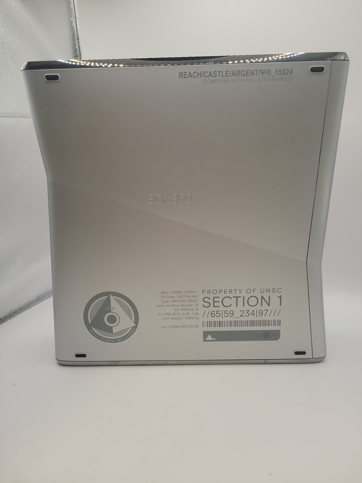 Microsoft Xbox 360 S Halo: Reach Limited Edition Silver Console + 2 Controllers