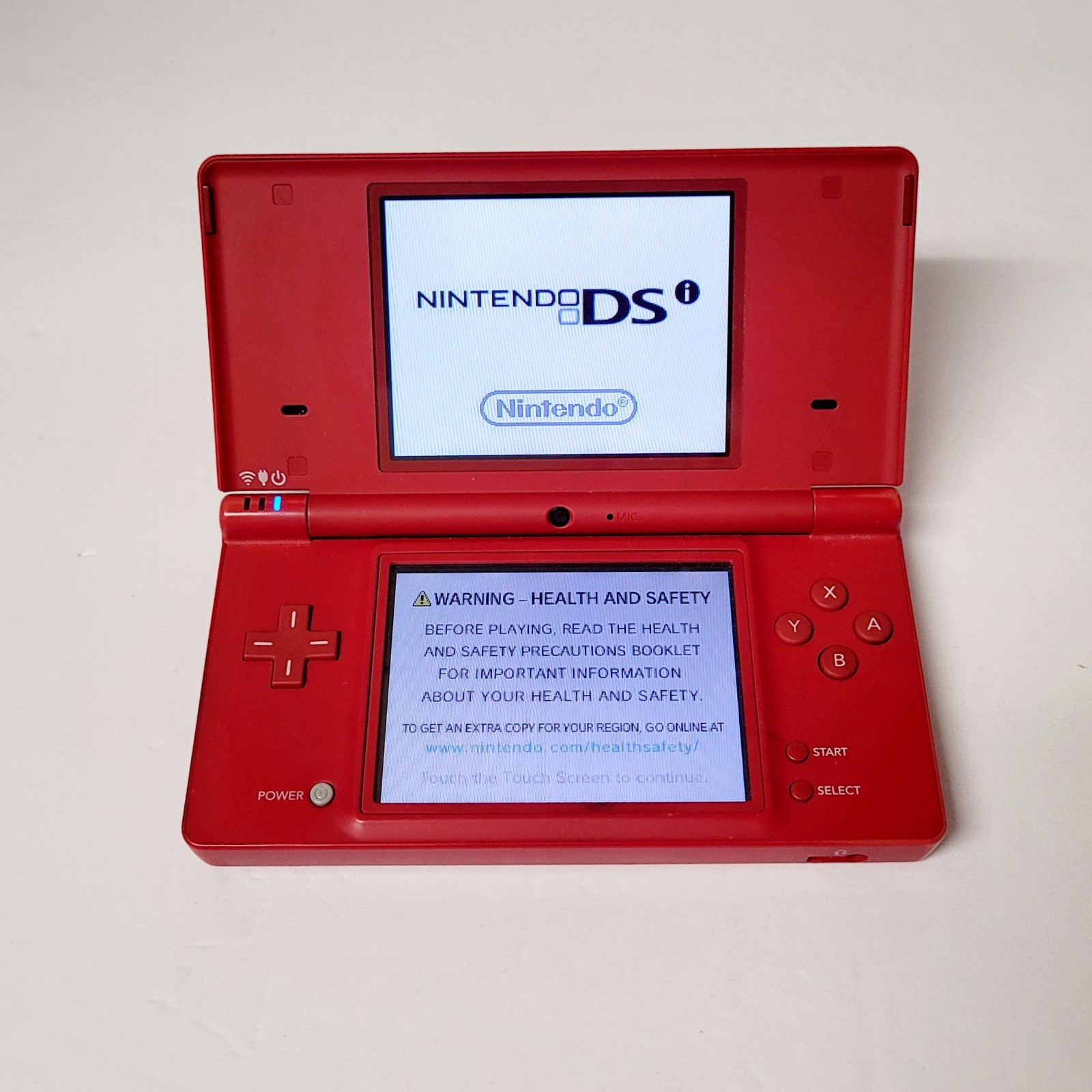Nintendo DSi Red Handheld Console Game System w/ Charger Stylus Manual & Game
