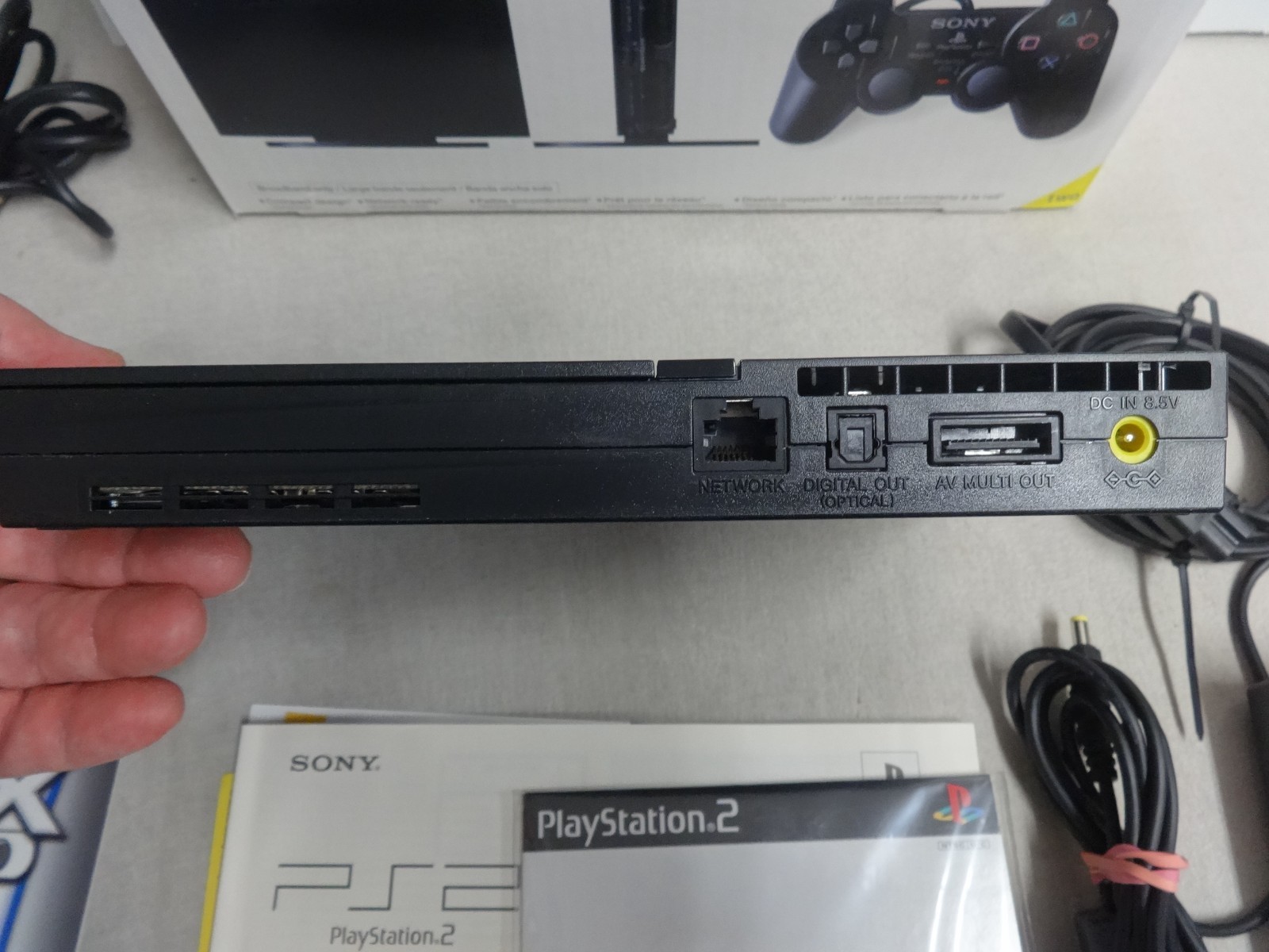 OEM Sony PS2 SLIM Video Game System Playstation-2 SCPH-77001 MINTY CIB Console