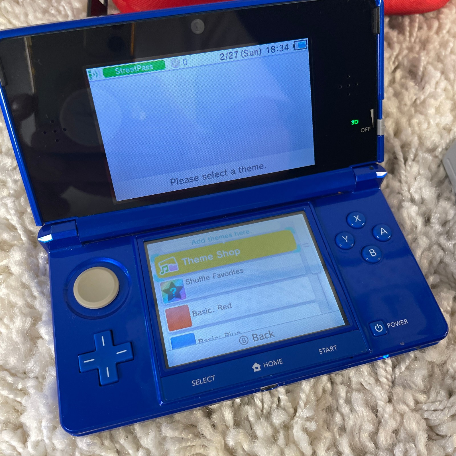 Nintendo 3DS Cobalt Blue Luigi Edition Handheld Handheld Console CTR-001 Tested