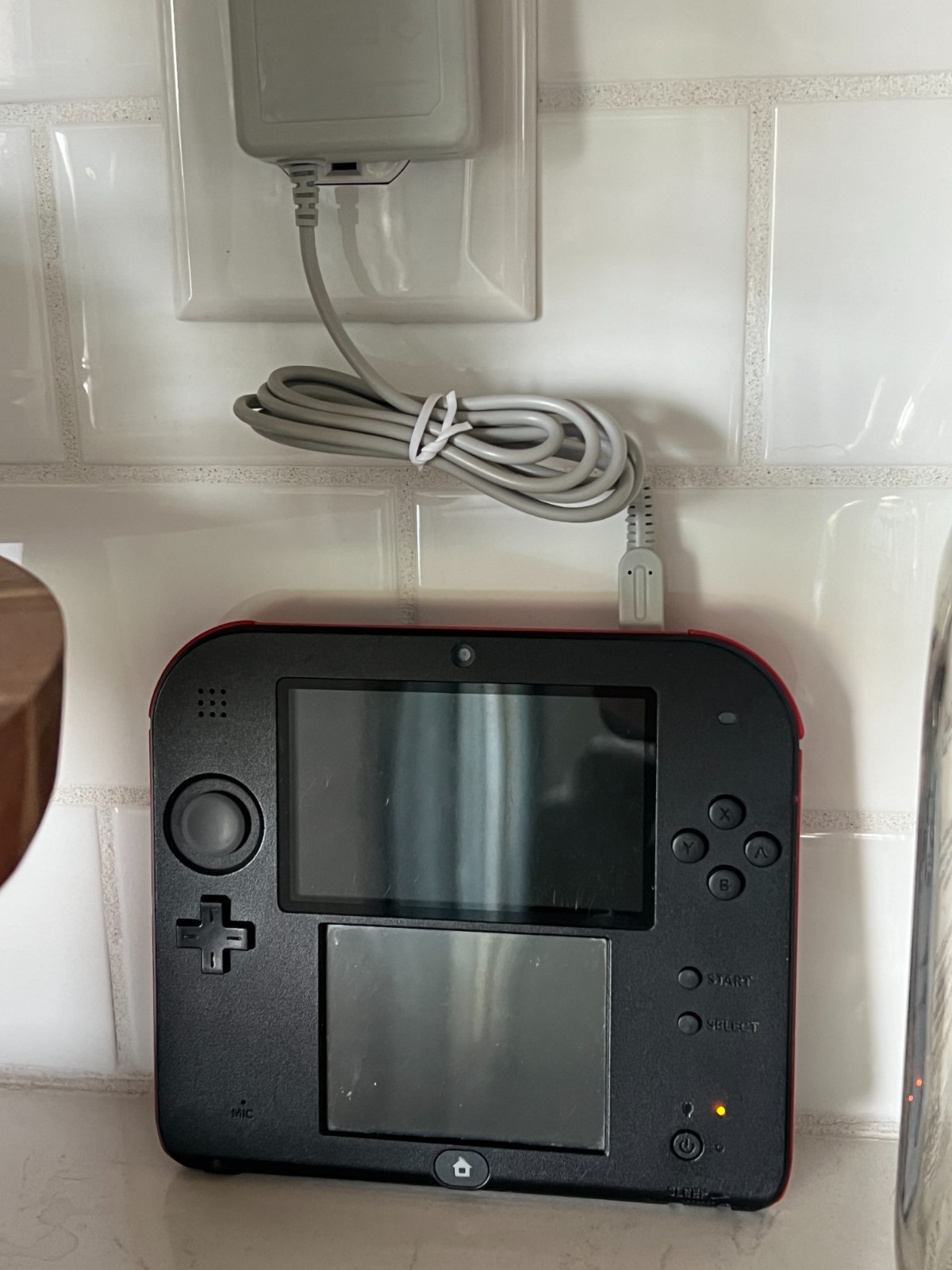 Nintendo 2DS Console Red & Black Bundle w/ Charger + 4GB SD Card Tested & Works