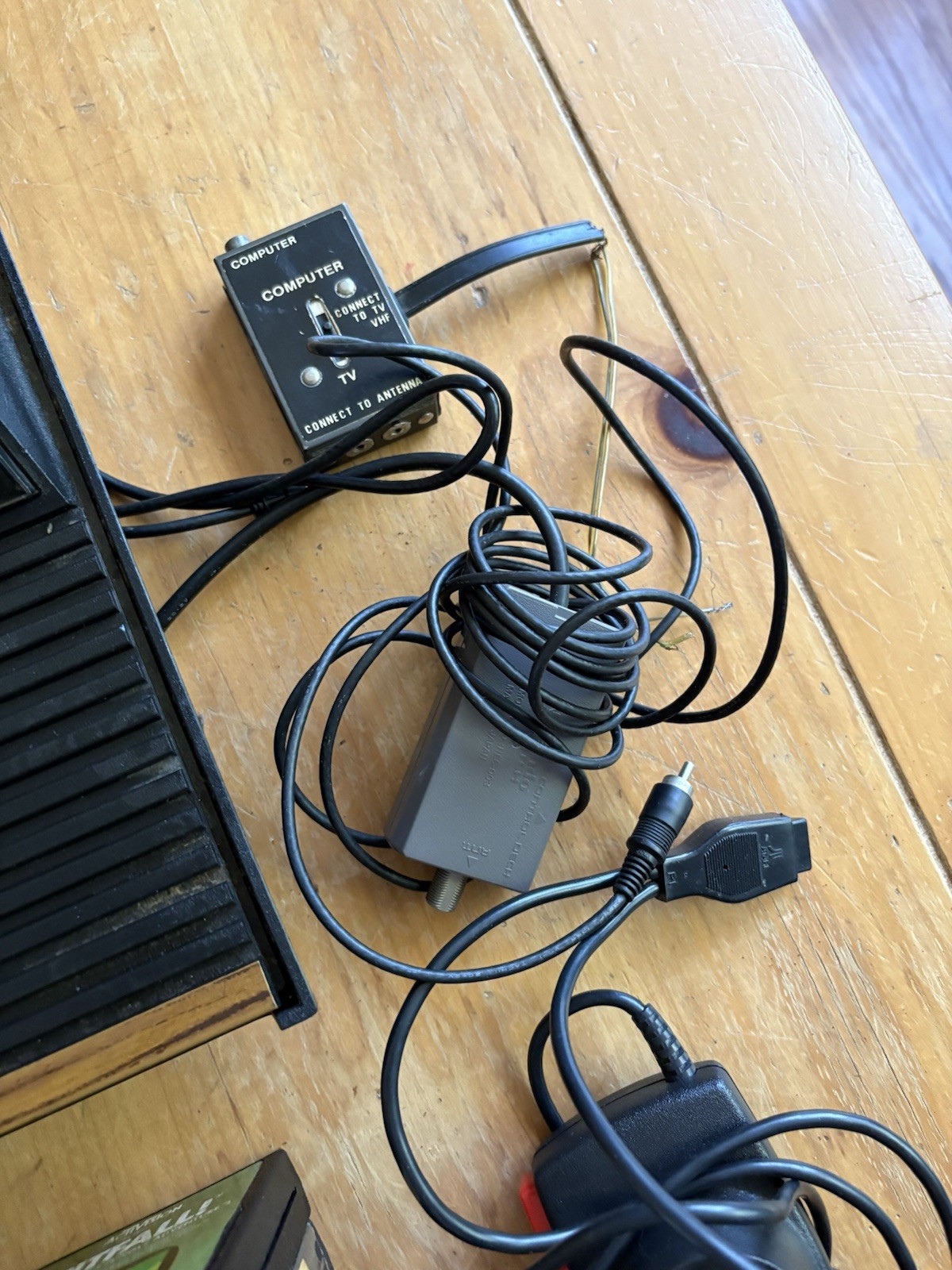 Atari 2600 Black Video Game Console Bundle With 19 Games Untested