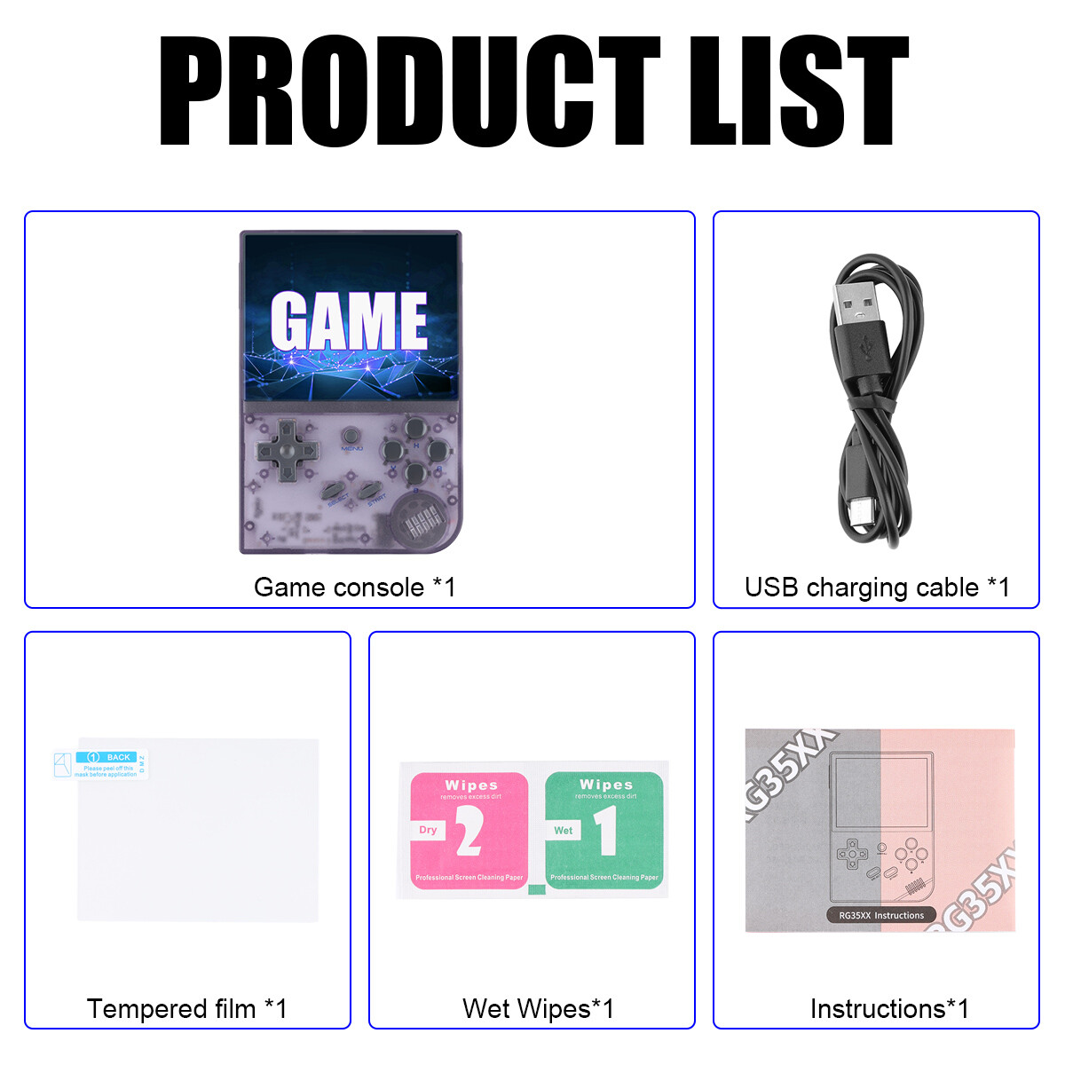Updated 3.5’Video Game Handheld Game Console Linux System H700 Quad-core ARM US