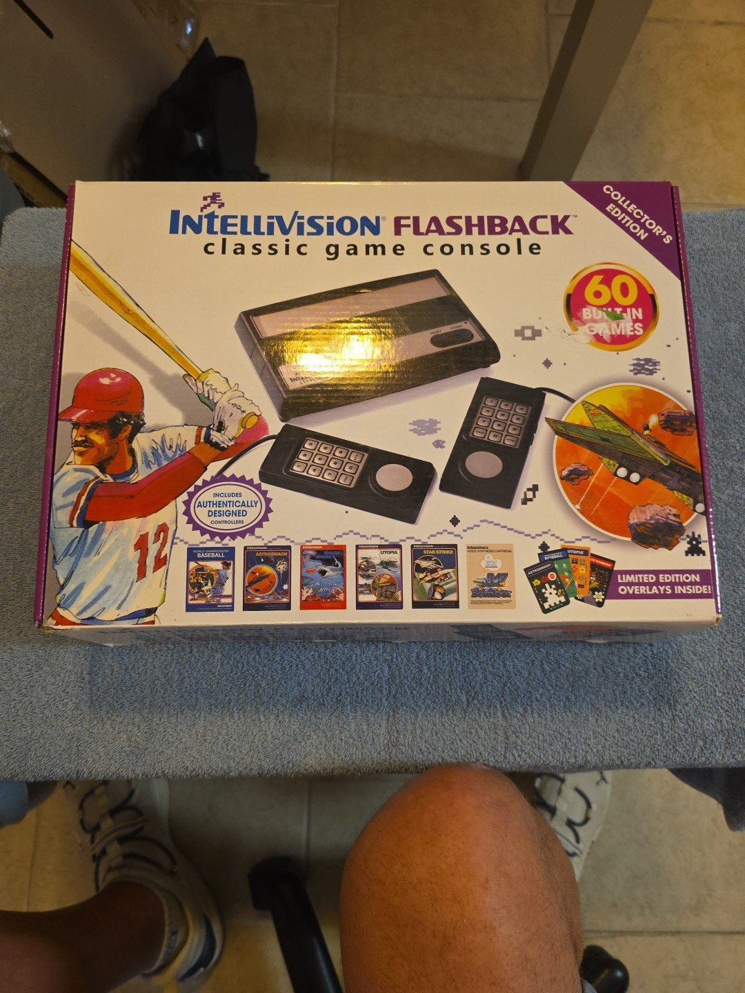 UNTESTED INTELLIVISION Flashback Classic Game Console 60 Games. MISSING OVERLAYS