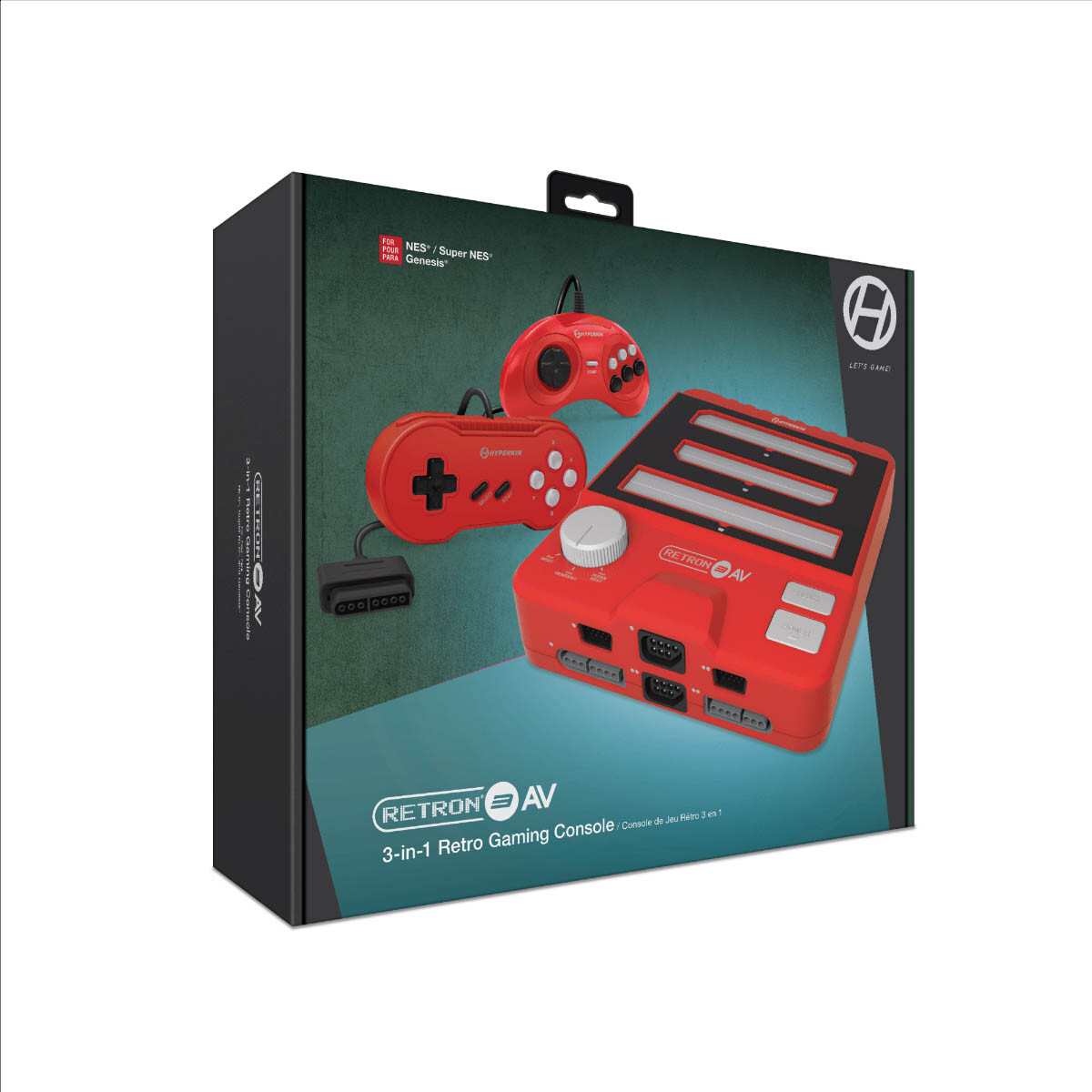 Hyperkin RetroN 3 AV Console for NES, SNES,Super Famicom, Genesis/Mega Drive Red