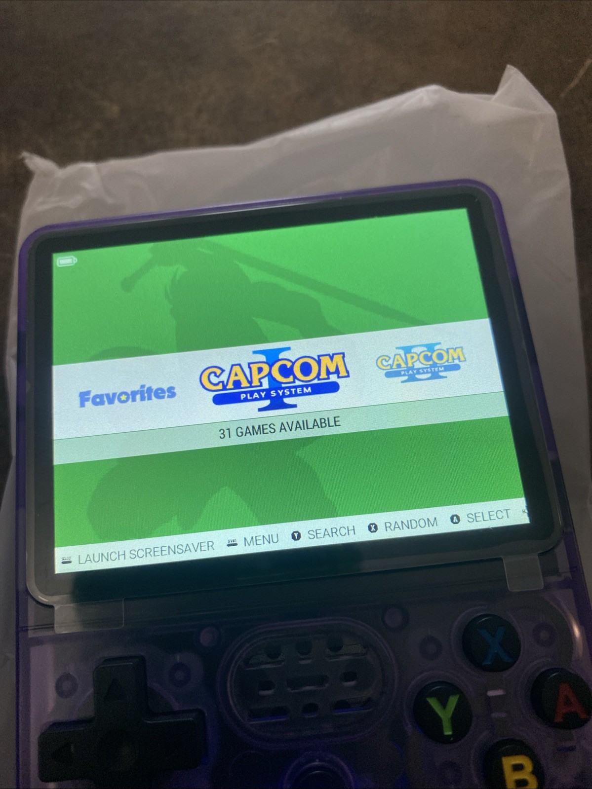 RK3326 Quad Core Handheld Game Console 128G With Built-in Games, Purple