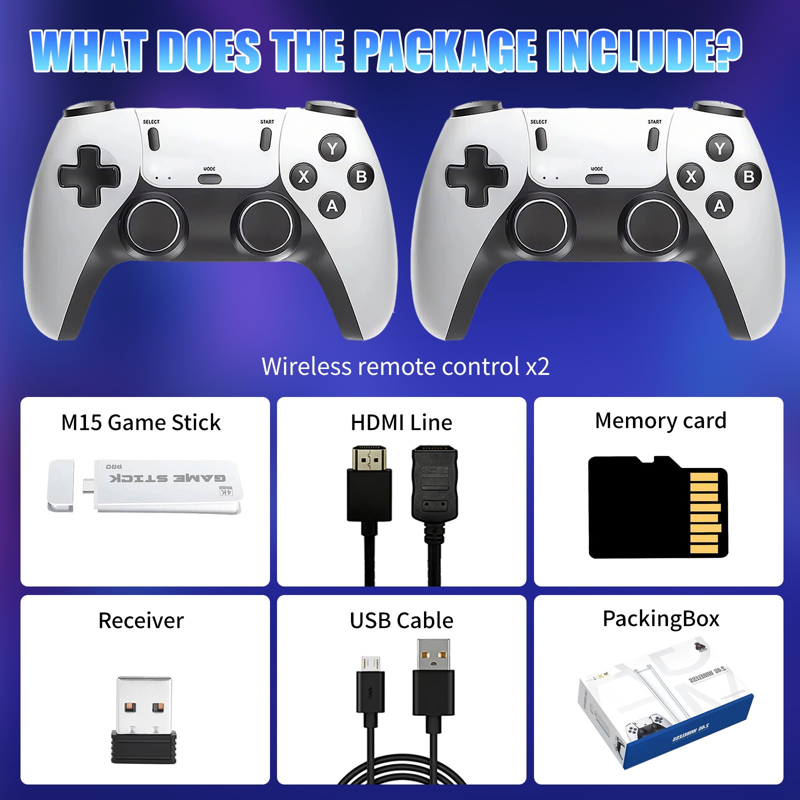 Retro Game Console 40000+ Games 4K HDMI Output w/ 2 Wireless Controllers &128GB~
