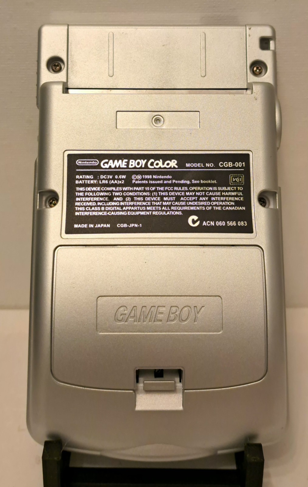 AUTHENTIC Nintendo GameBoy Color console – SILVER – Cleaned Tested SALE – Read