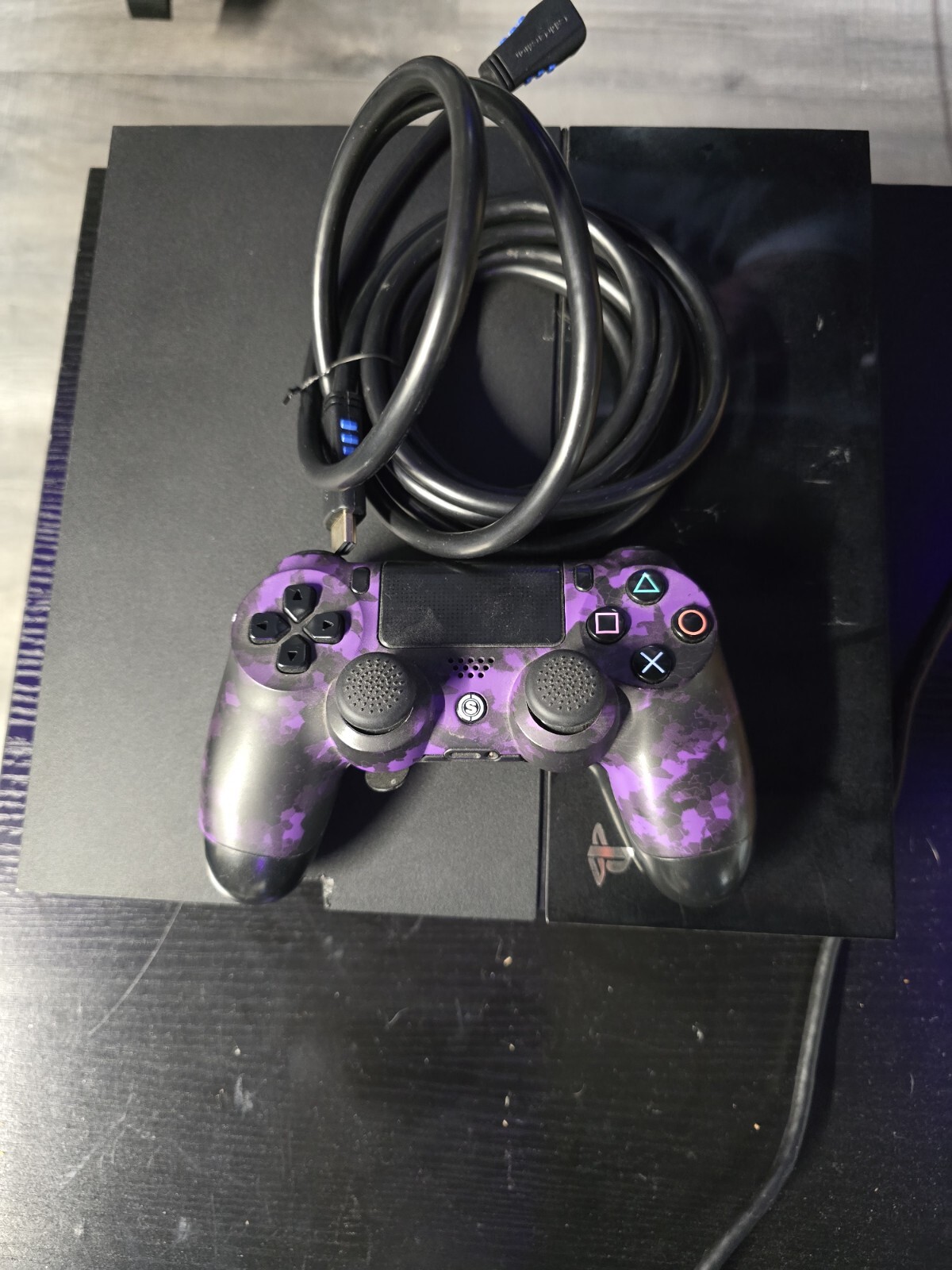 Sony PlayStation 4 2TB Black Console With Purple Controller