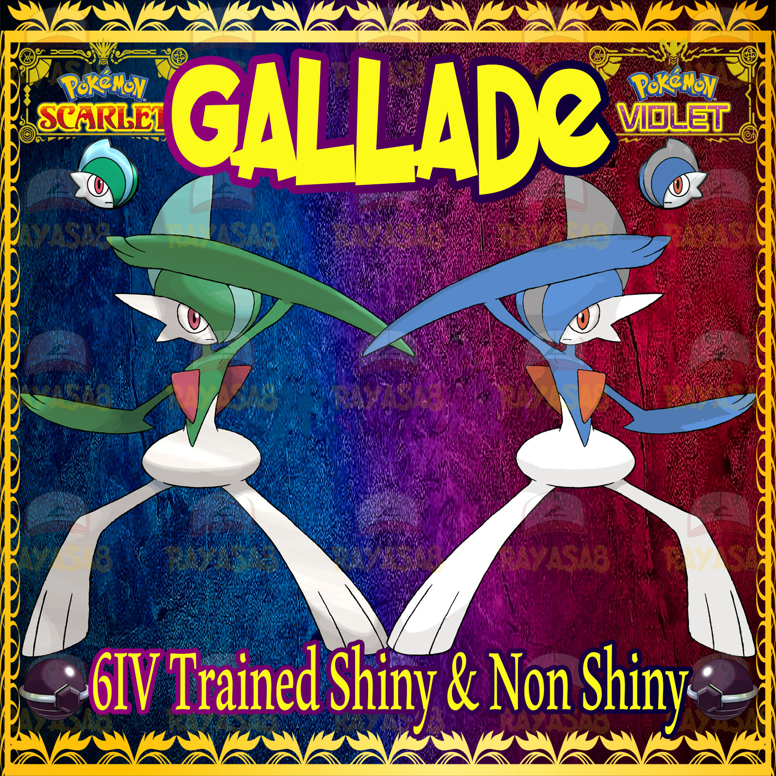 Shiny Gallade 6iv Non Shiny Best Stats Pokemon Scarlet and Violet Pokémon Home