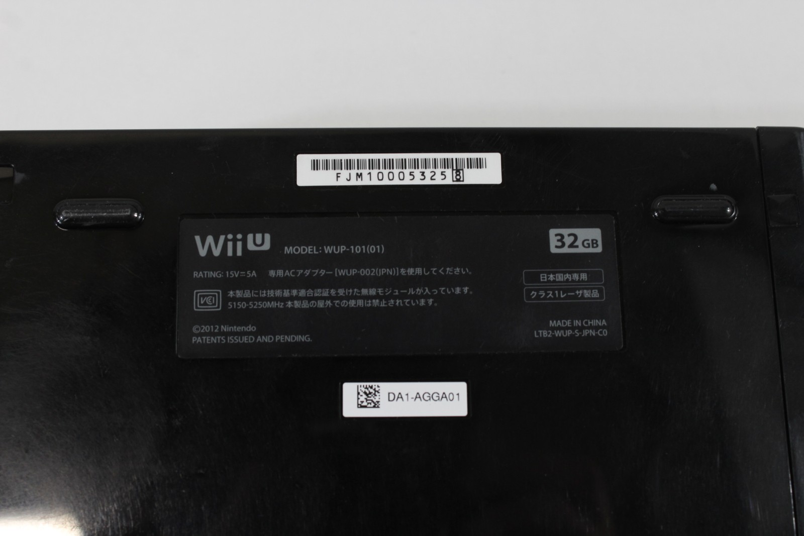 Nintendo Wii U Black Console 32GB AC Gamepad Stand Charger NTSC-J Japan TESTED 6