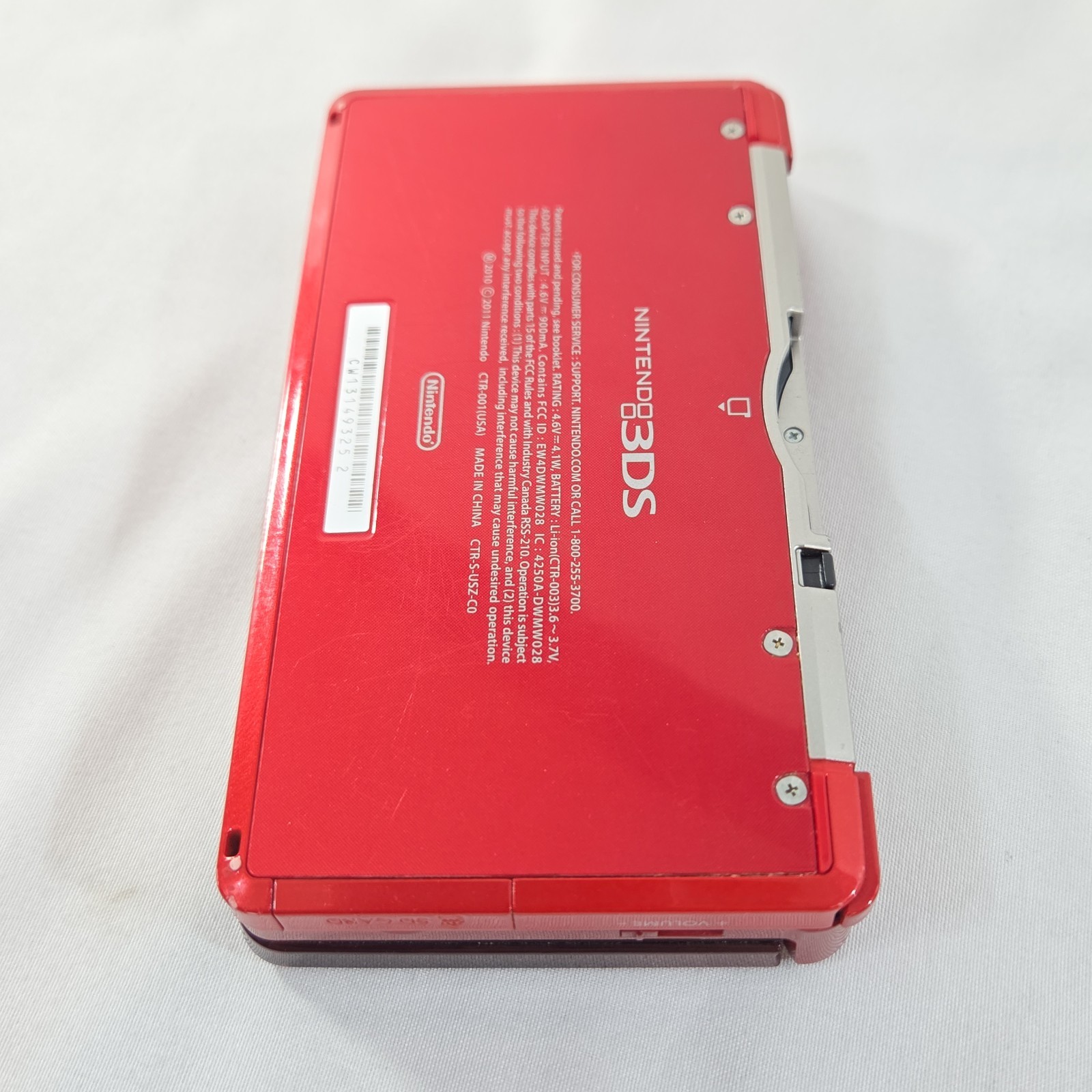 Nintendo 3DS Handheld System – Flame Red With Charger + 2GB SD CARD CTR-001