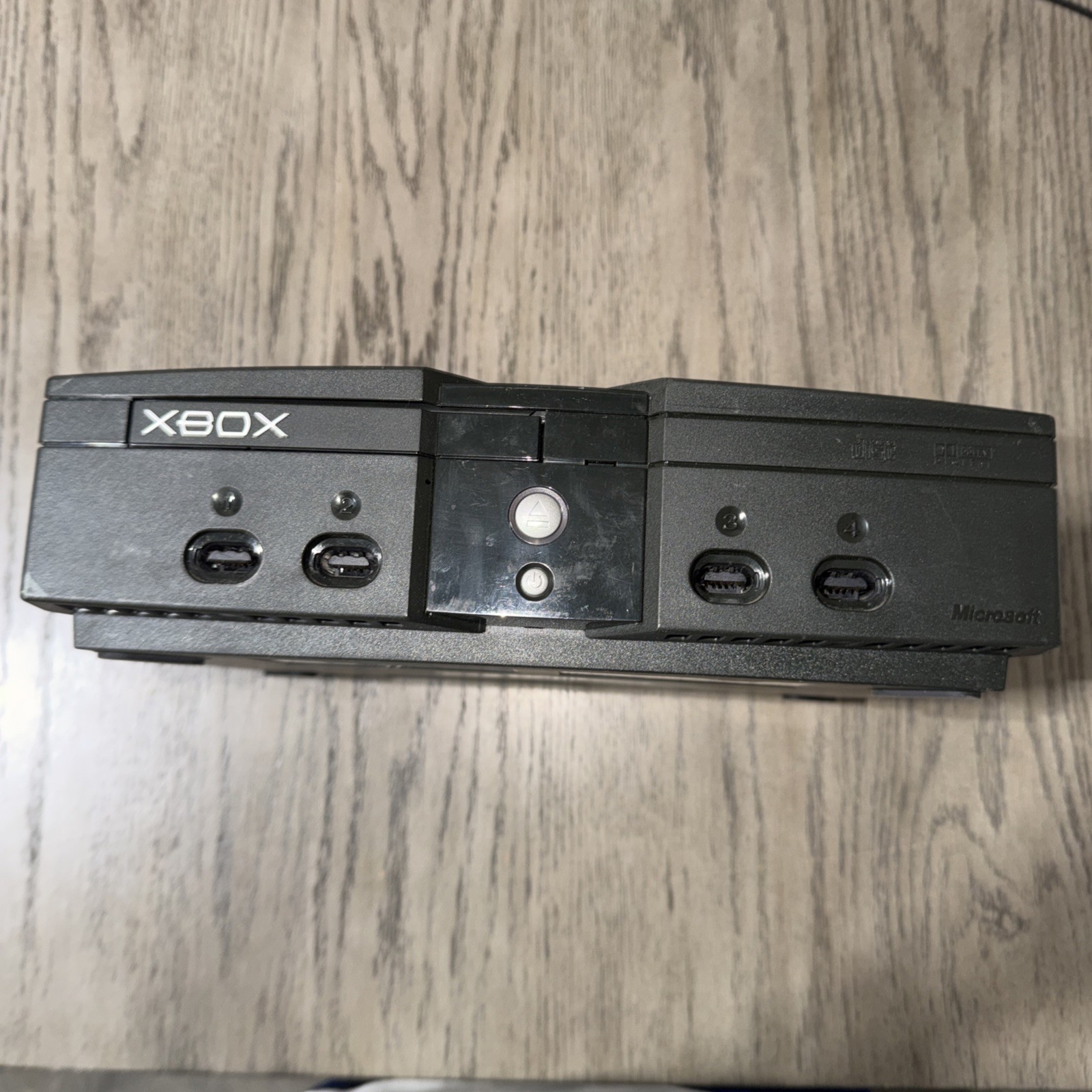 Microsoft Xbox Original Console DVD Playback Black/Green Parts Or Repair Only