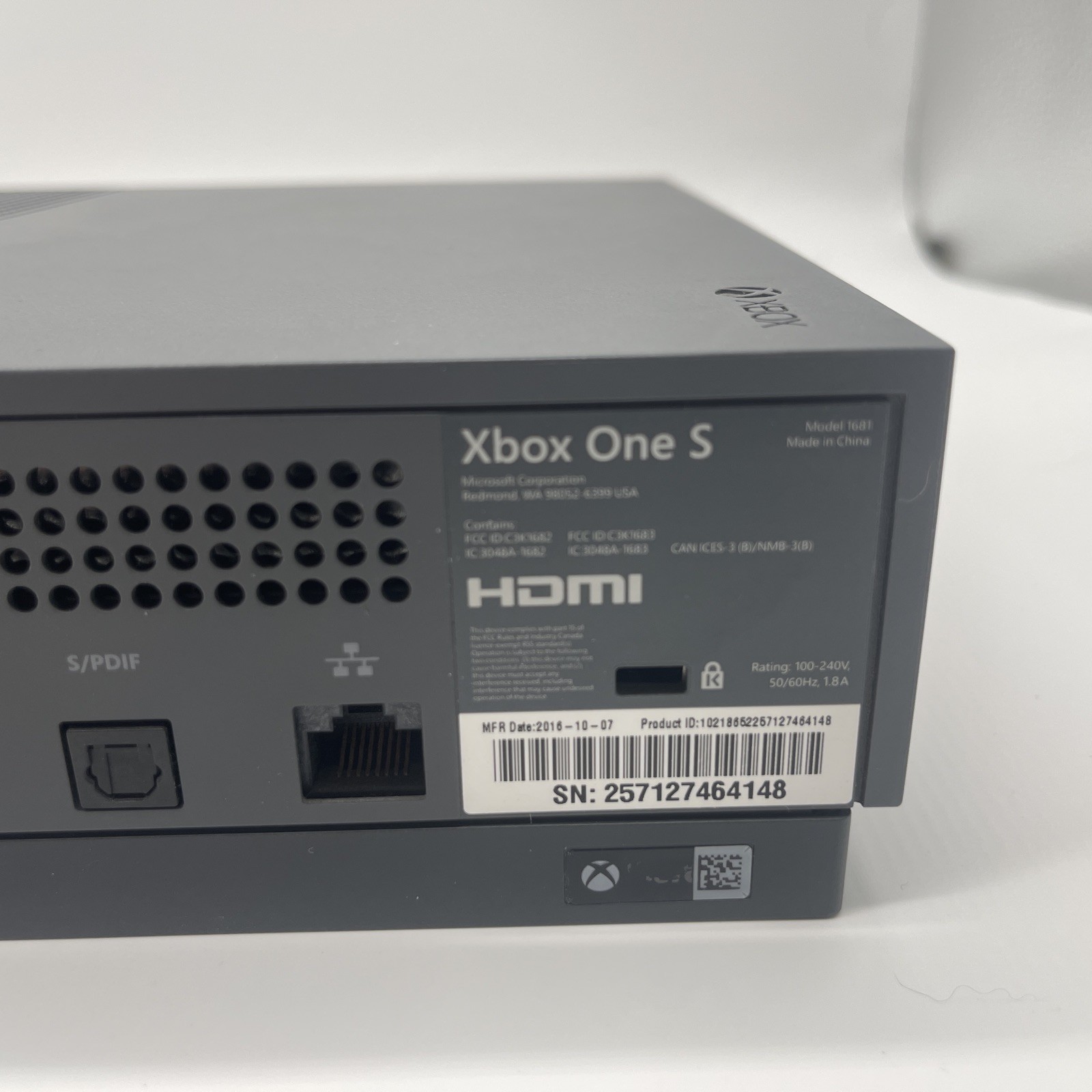 Microsoft Xbox One S 500GB With Cords Tested