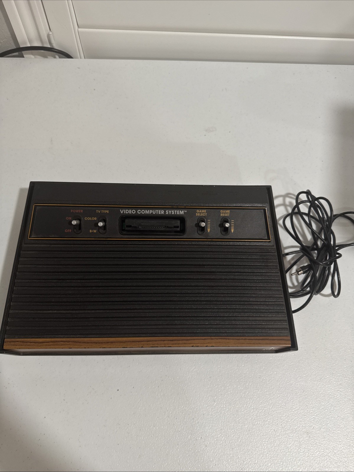 Atari 2600 Console CX2600 Wood Grain UNTESTED