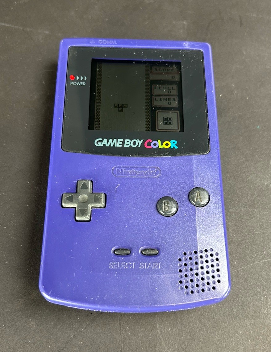 1998 Game Boy Color Grape CGB-001 Works