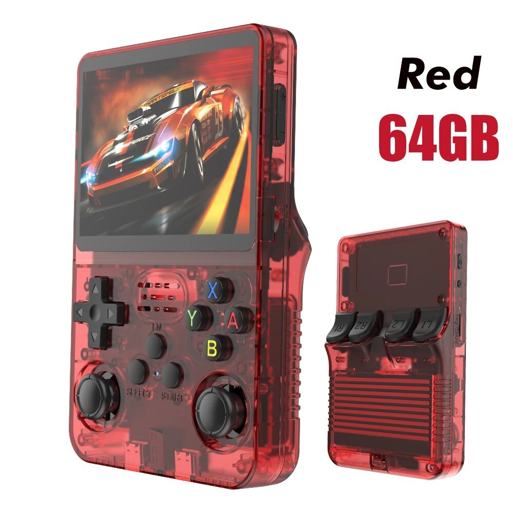 Retro Handheld Video Game Console 64-128GB 20000 Games 3.5 Inch IPS Screen R36S