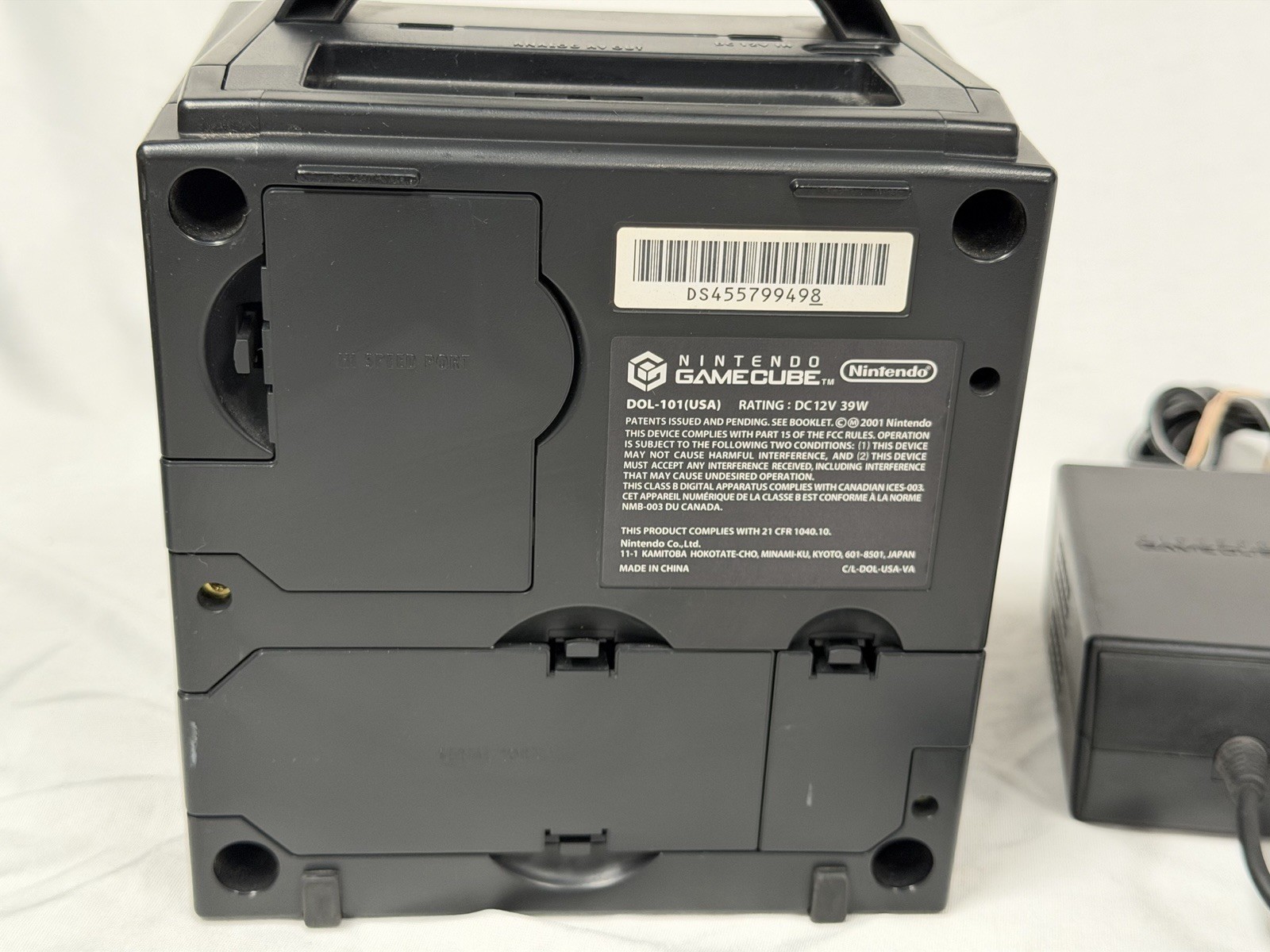 Nintendo GameCube Black Console DOL-101 W/ OEM Controller & Cables – Tested