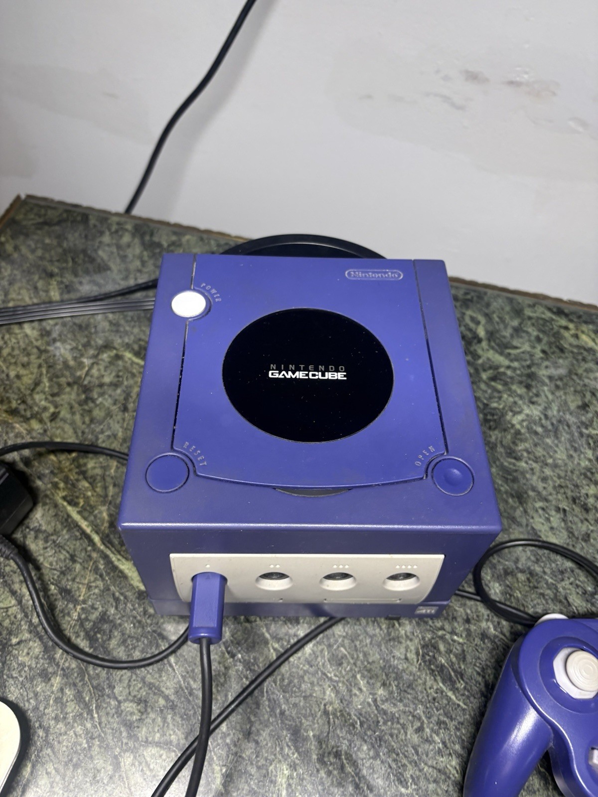 Nintendo GameCube Indigo Console Bundle OEM Controller Cords Tested Working