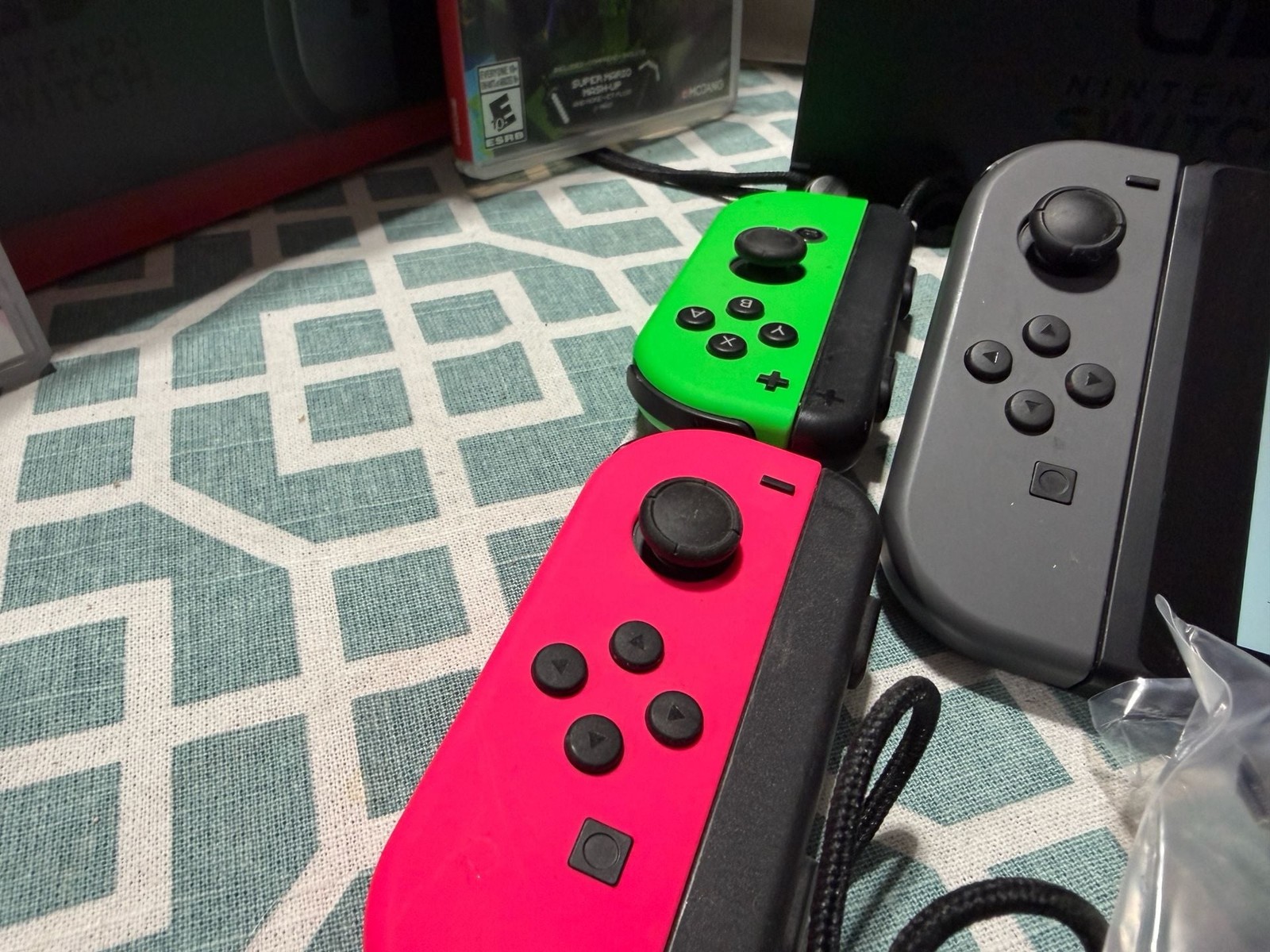 Nintendo Switch Console. + Super Smash Brothers, Minecraft and Just Dance 2021