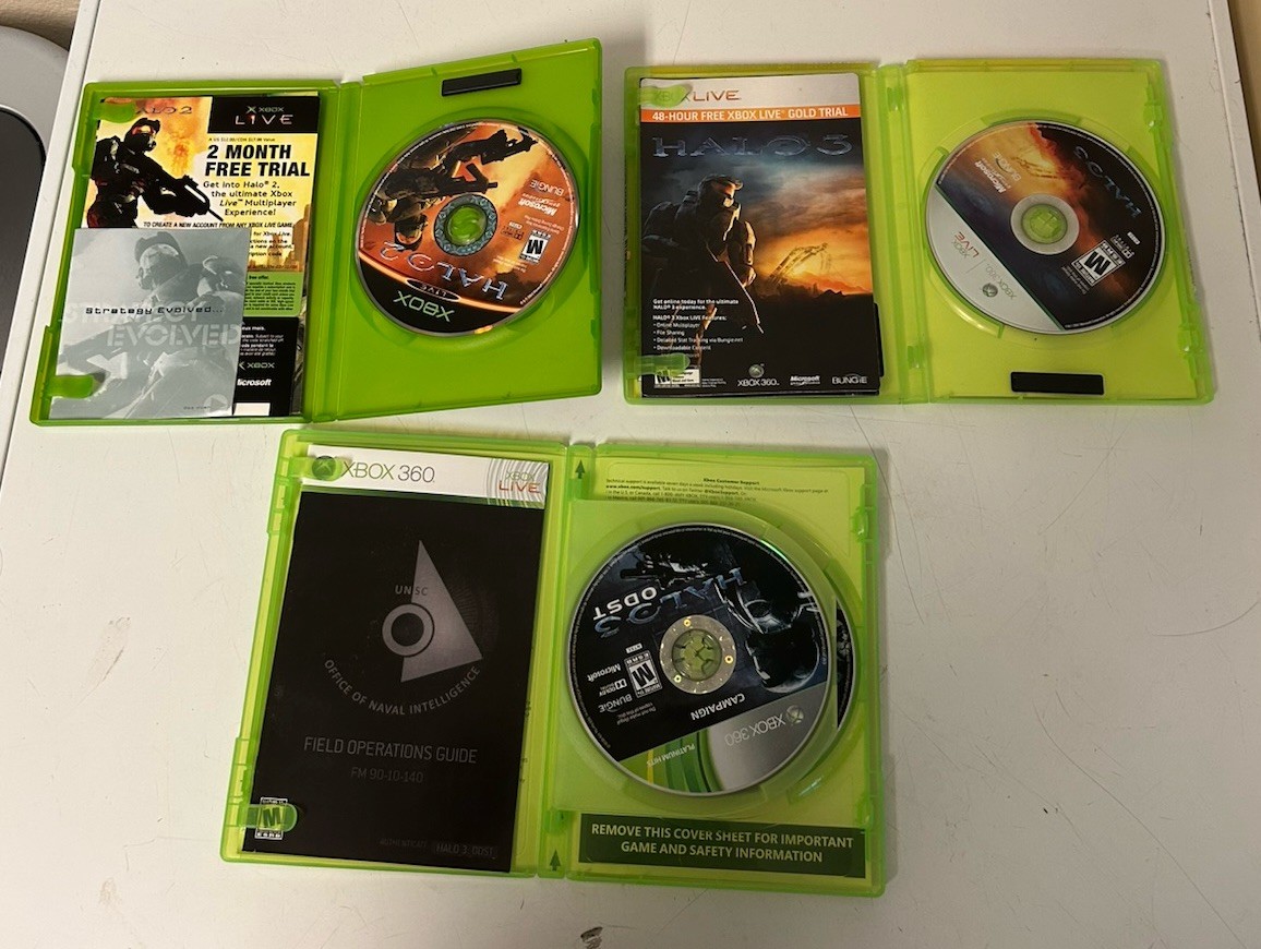 Microsoft Xbox 360 Halo 3 Special Edition Green Console 20GB Bundle + Games