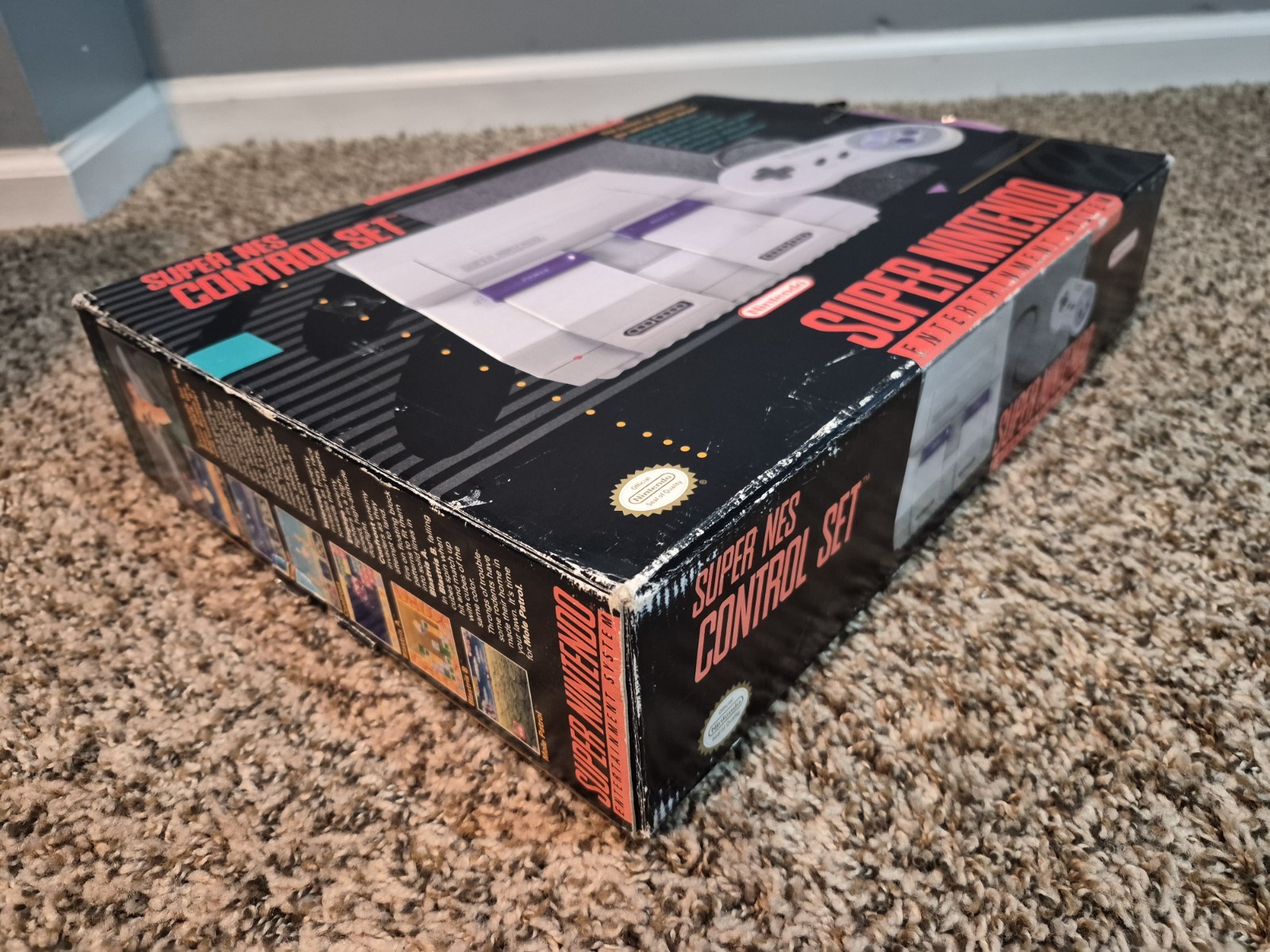 Super Nintendo SNES Console CONTROL SET CIB Complete in Box BARELY USED!