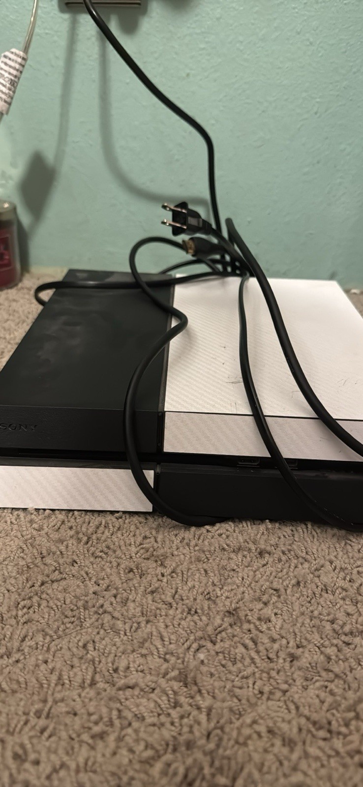PS4 Black and White with Three Controllers, HDMI cord