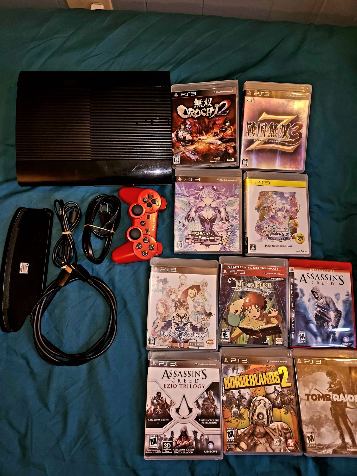 Sony Ps3 PlayStation 3 250GB Super Slim Console Bundle X10 Games 💯🎮