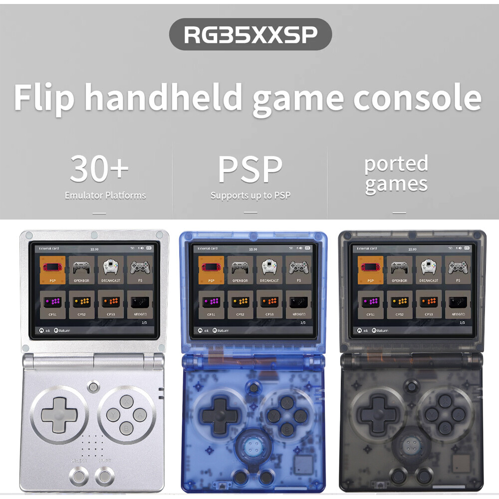 ANBERNIC RG35XXSP Handheld Game Console 3.5″ IPS Screen Retro Game Console Gifts