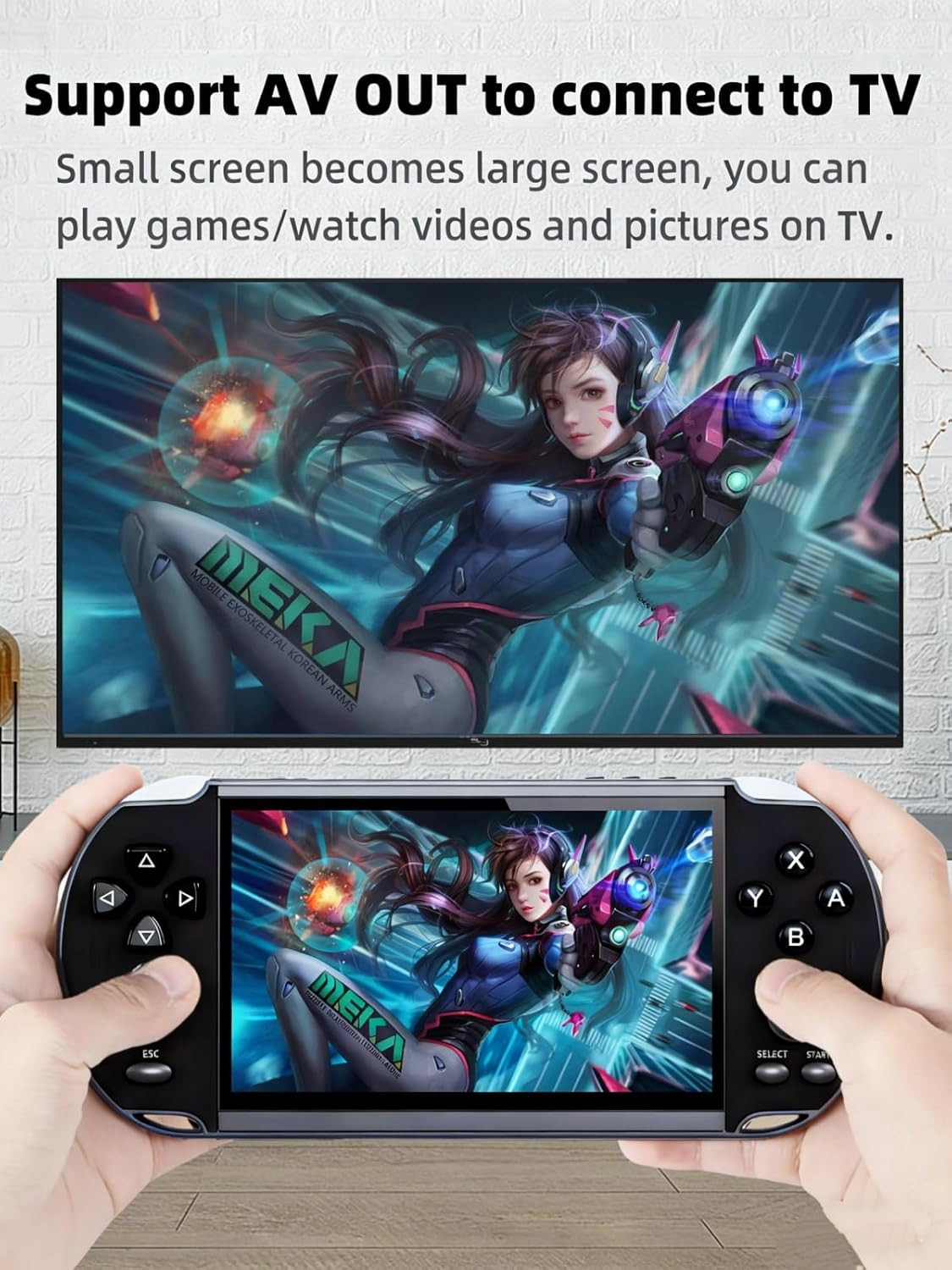 Multi-Function 5.1 Inch Video Game Console Built-In 4000 Retro Games Portable Ha