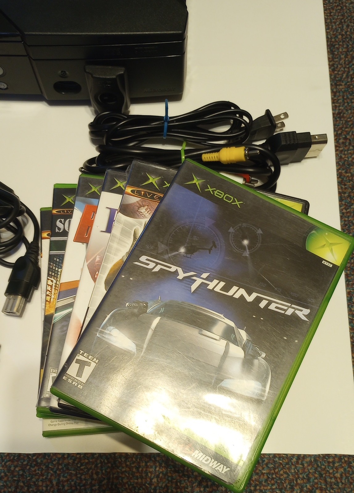 Microsoft Xbox Original Console Bundle 1 Controller 16MB Card 6 Games Tested