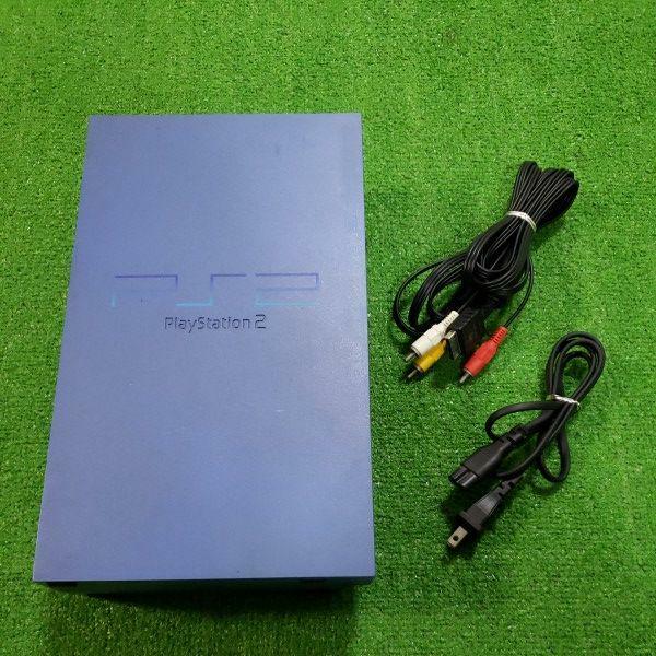 Sony PlayStation 2 SCPH-39000 Console Cable Controller blue PS2 tested working