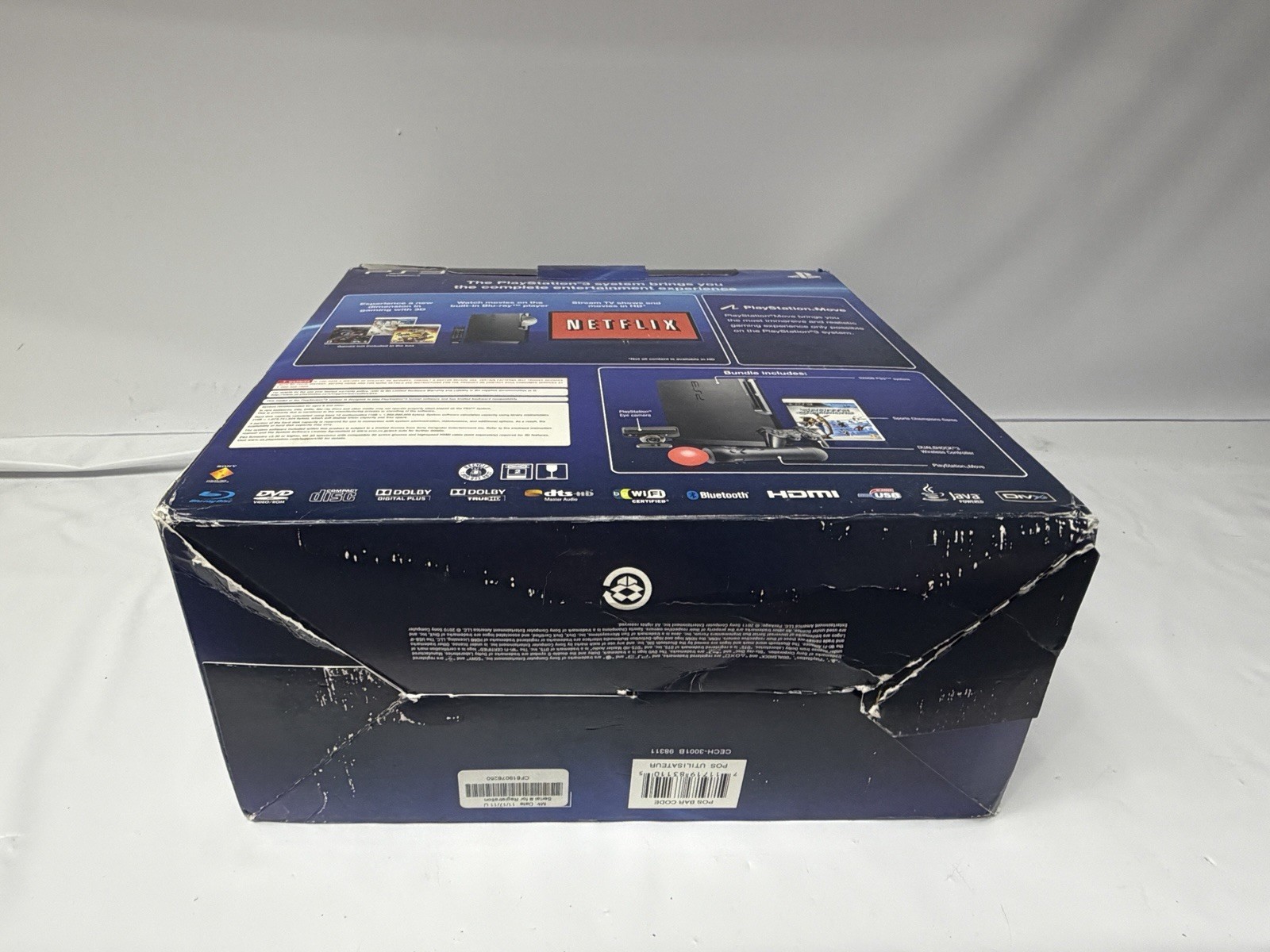 Sony Playstation 3 PS3 Slim Black Console 320GB Move Sports Champions Bundle