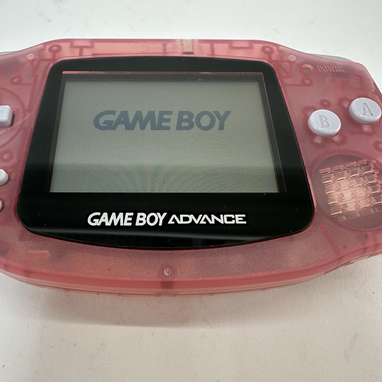 Nintendo Game Boy Advance AGB-001 Transparent Pink Console Bundle Tested Works