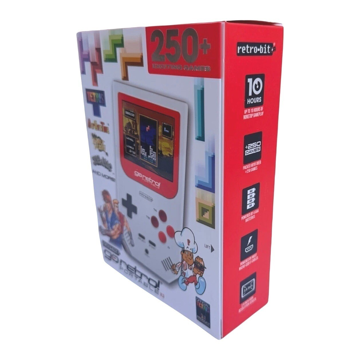 Retro-Bit GoRetro! Portable V1.3 Handheld Gaming Console with 250+ Built-in Game