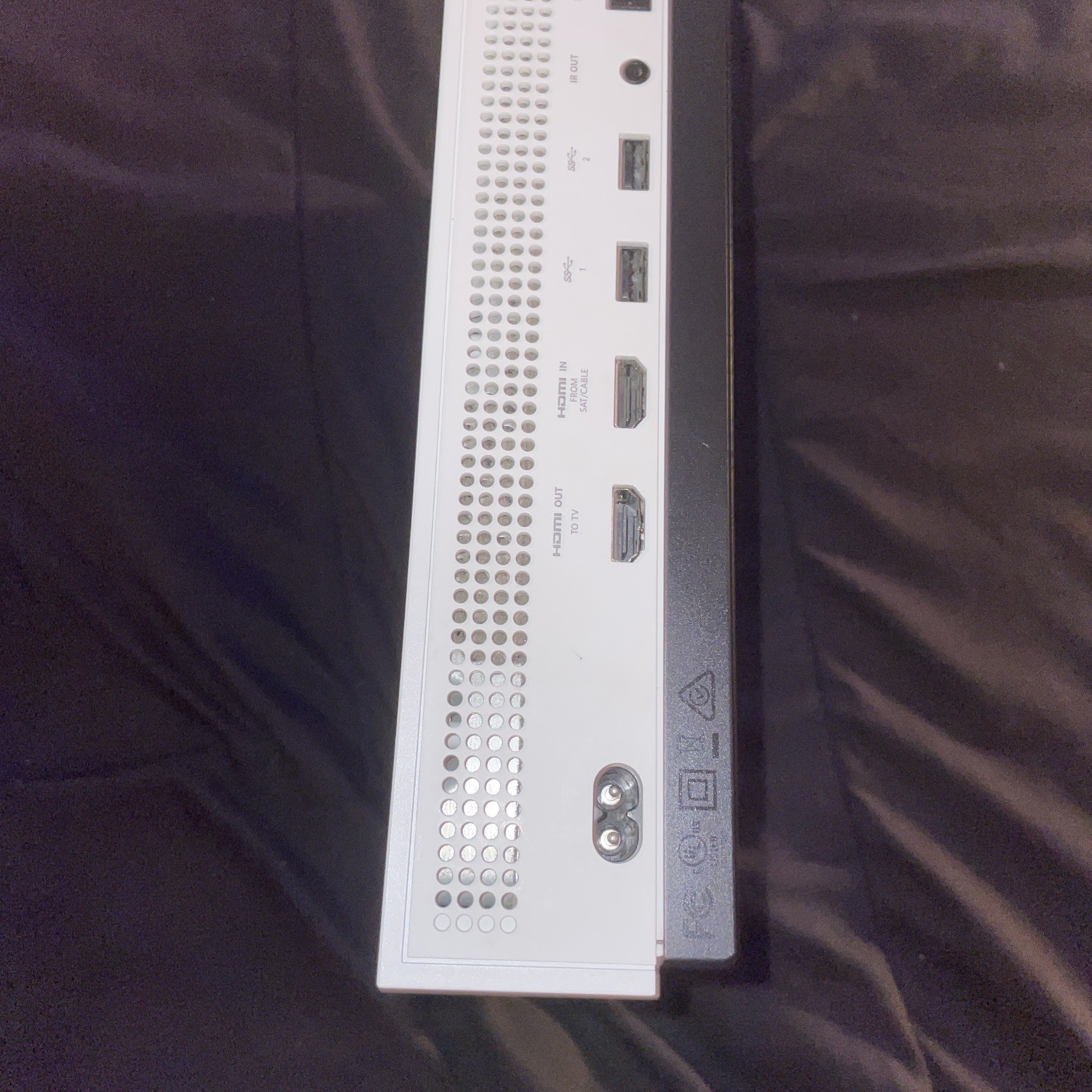used xbox one s, storage expansion and black ops 3 disc included, hdmi port worn