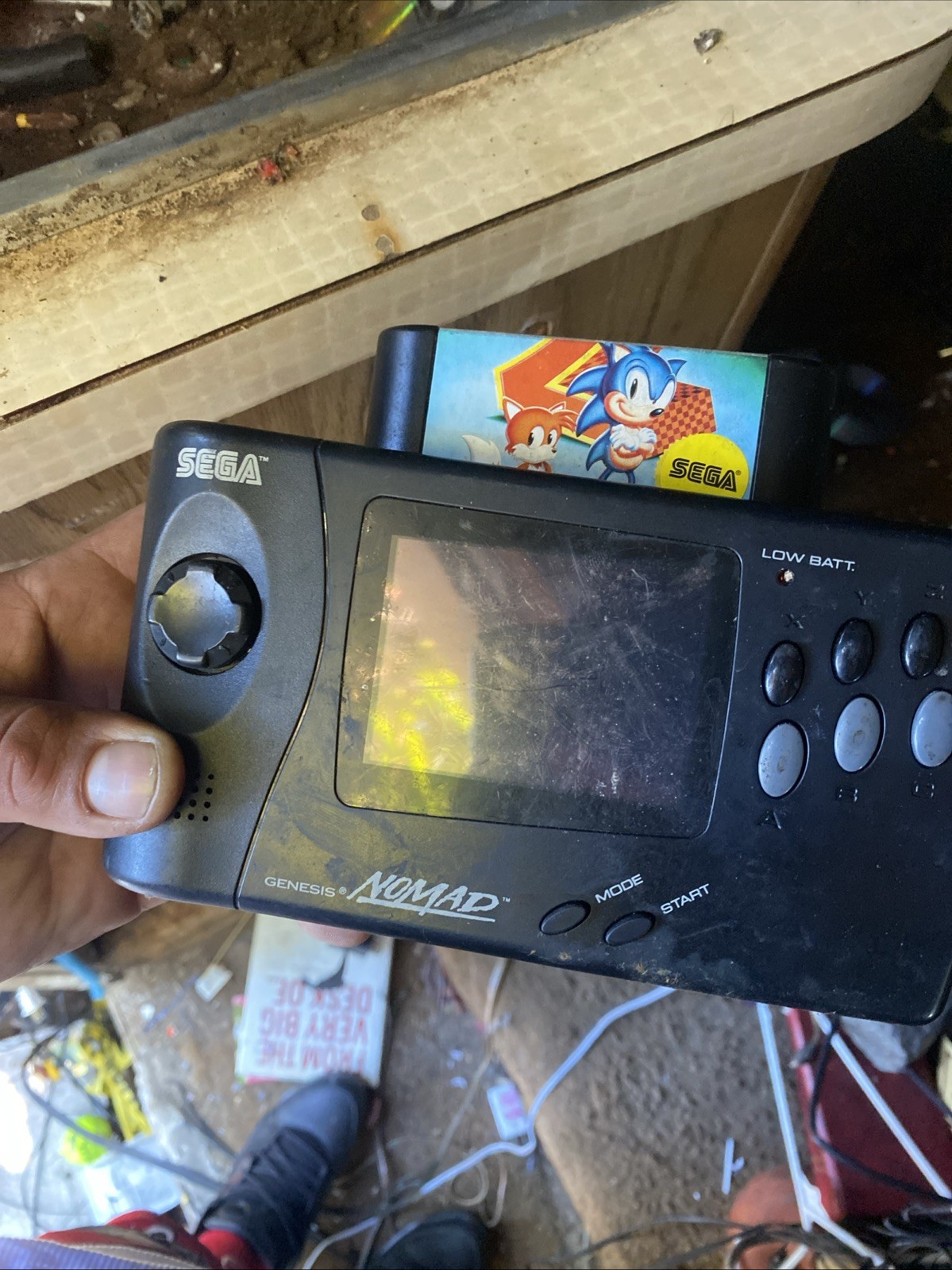 Sega Genesis Nomad Handheld Console With Battery Pack No Charger