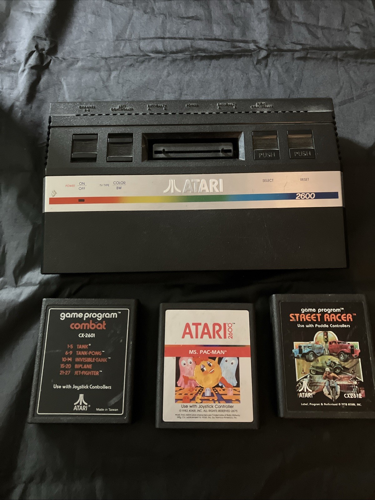 Atari 2600 Jr. Game System Console ONLY Retro Rainbow w/ 3 Games – Untested