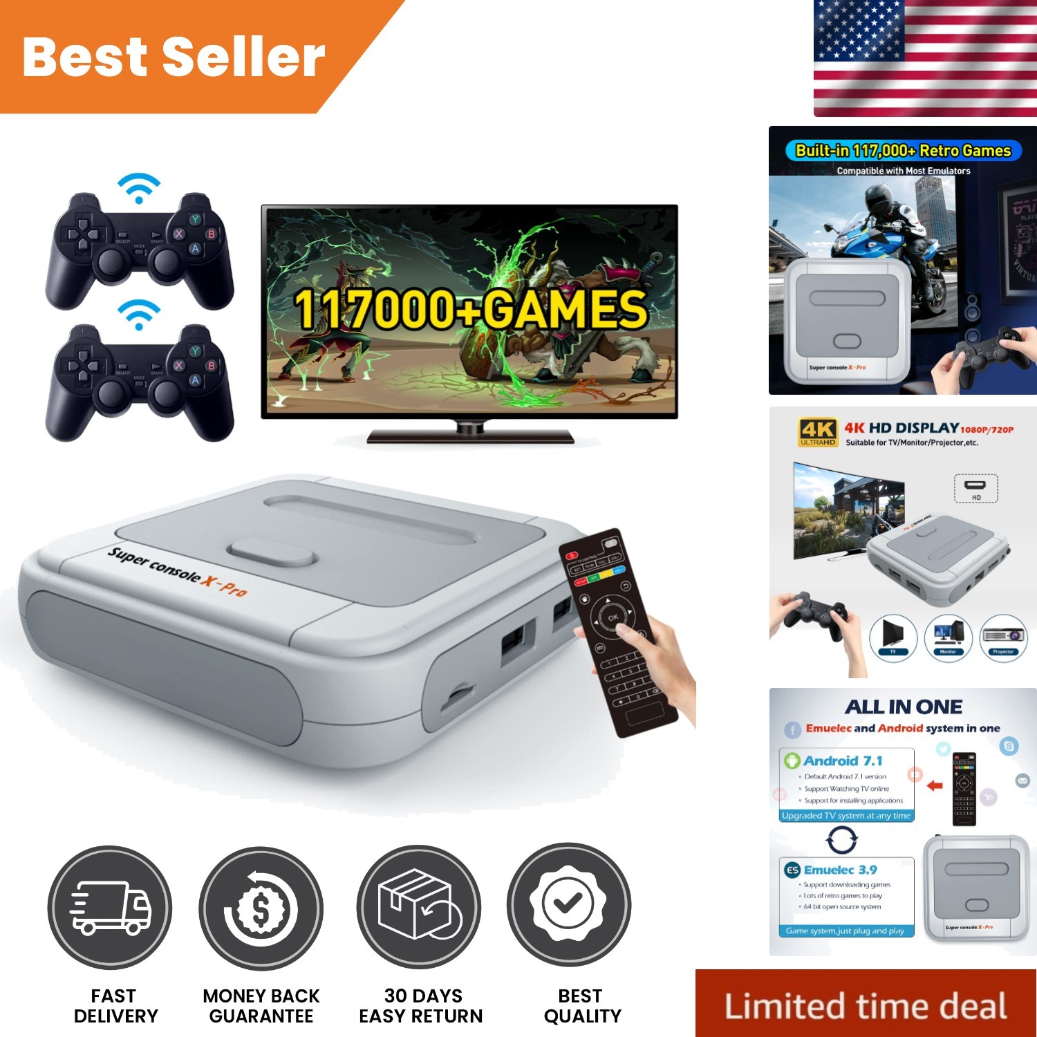 Super Console X PRO: Dual System Retro Gaming with 5 Player Multiplayer Action