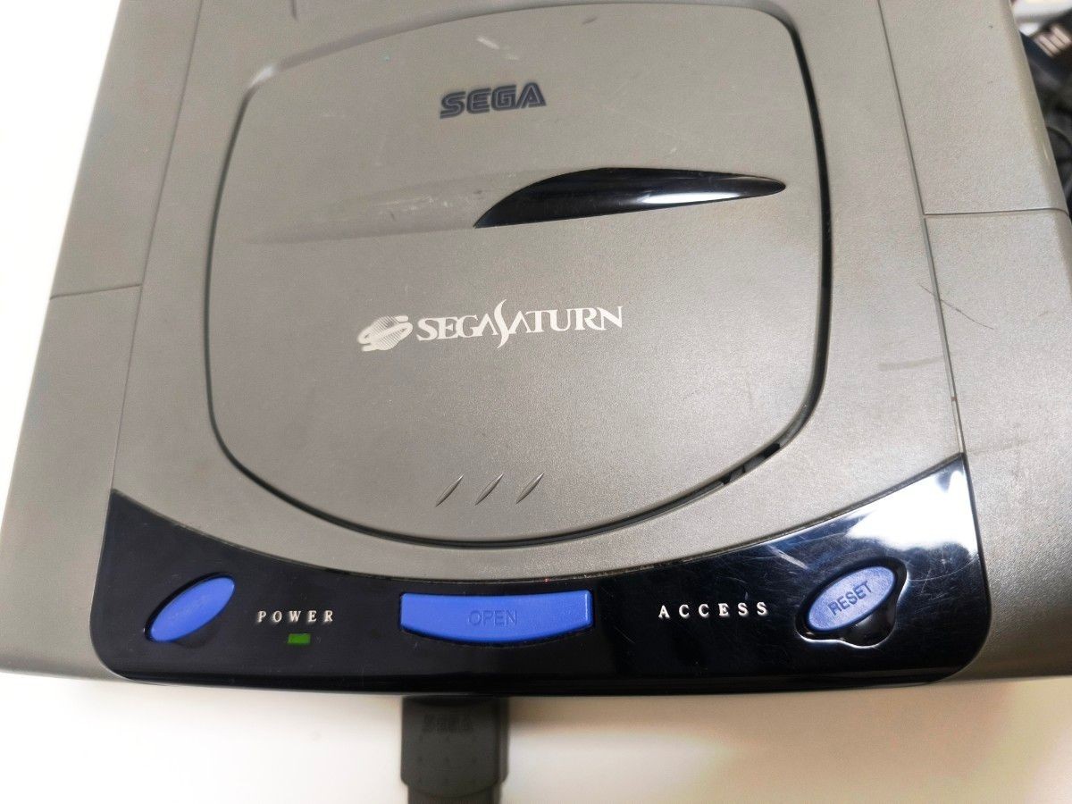 Sega Saturn Gray HST-3210 Console 2 Controllers Set Retro System JDM Works