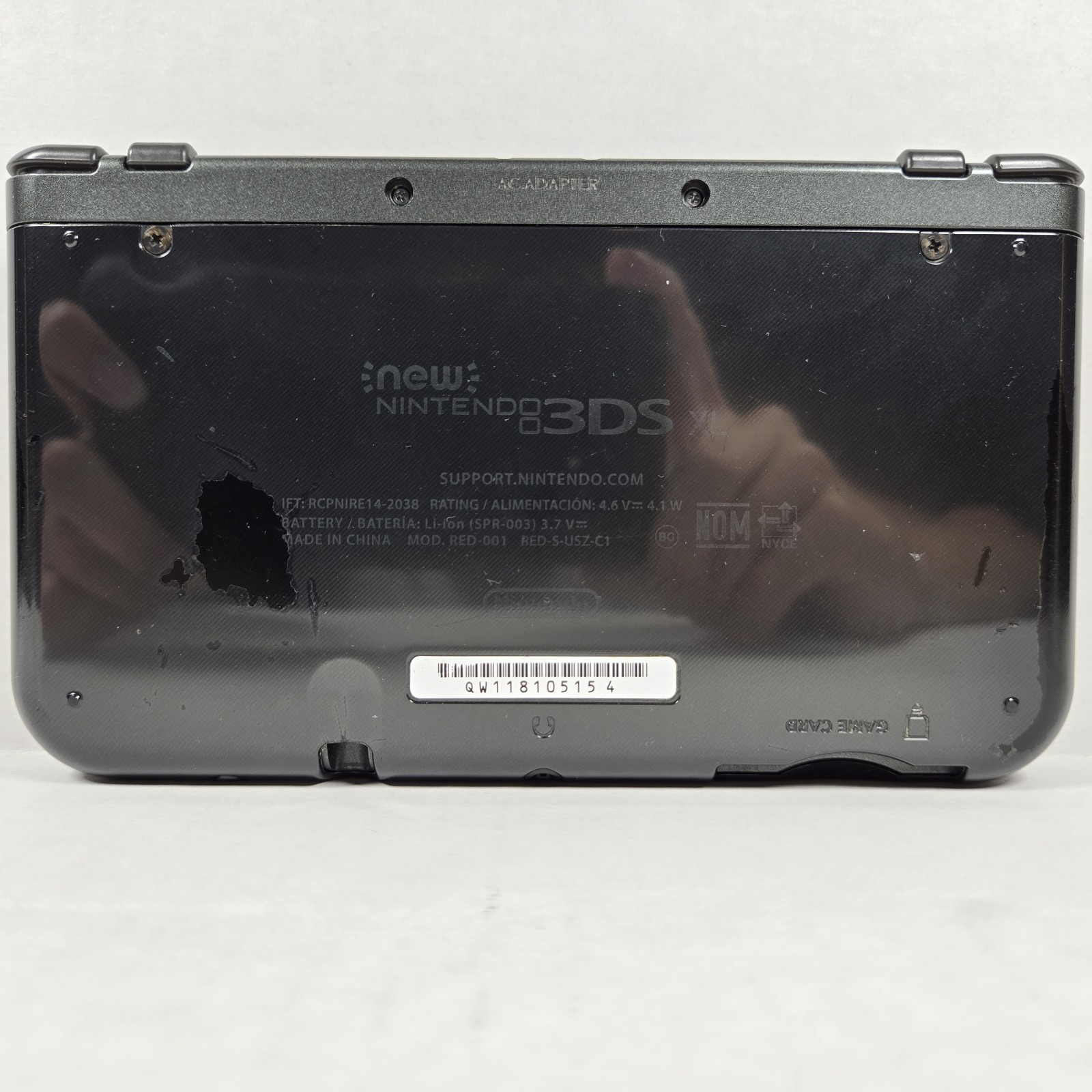 Nintendo New 3DS XL Console Black RED-001 NTSC-U/C Tested Working With Charger