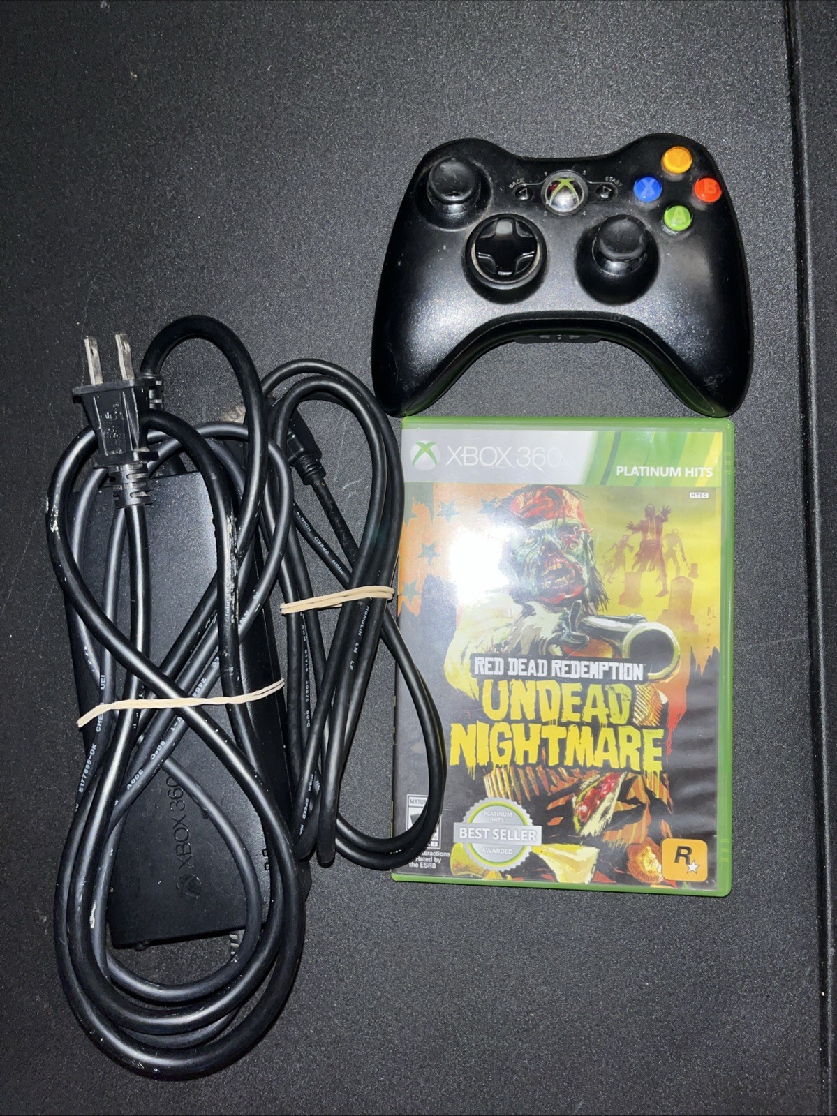 Microsoft Xbox 360 E Game Console 500GB Black with Controller, Cords And Game