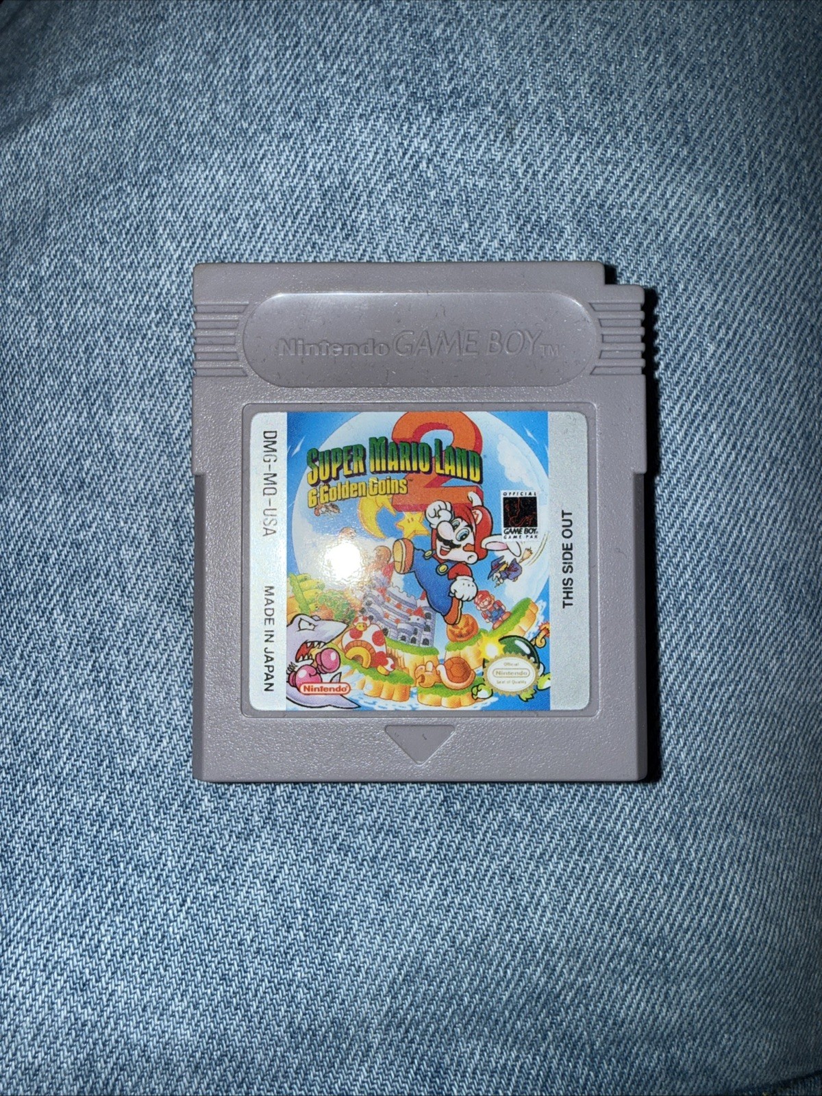 Nintendo Game Boy Color Clear + 3 Game Lot Super Mario Land 2 Bros Deluxe Bugs