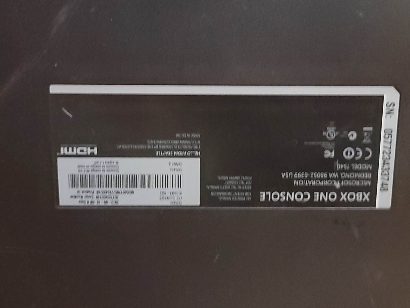 Microsoft Xbox One Model 1540 500GB Console Only ~ No Video