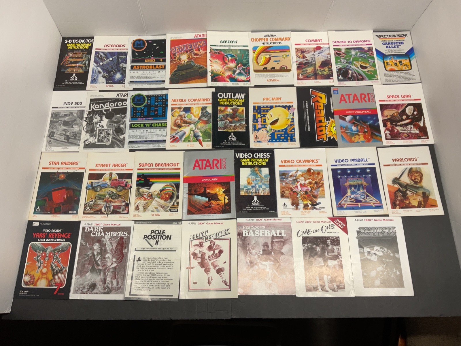 ATARI 7800 Pro System Console 34 Games and Manuals Tested Working