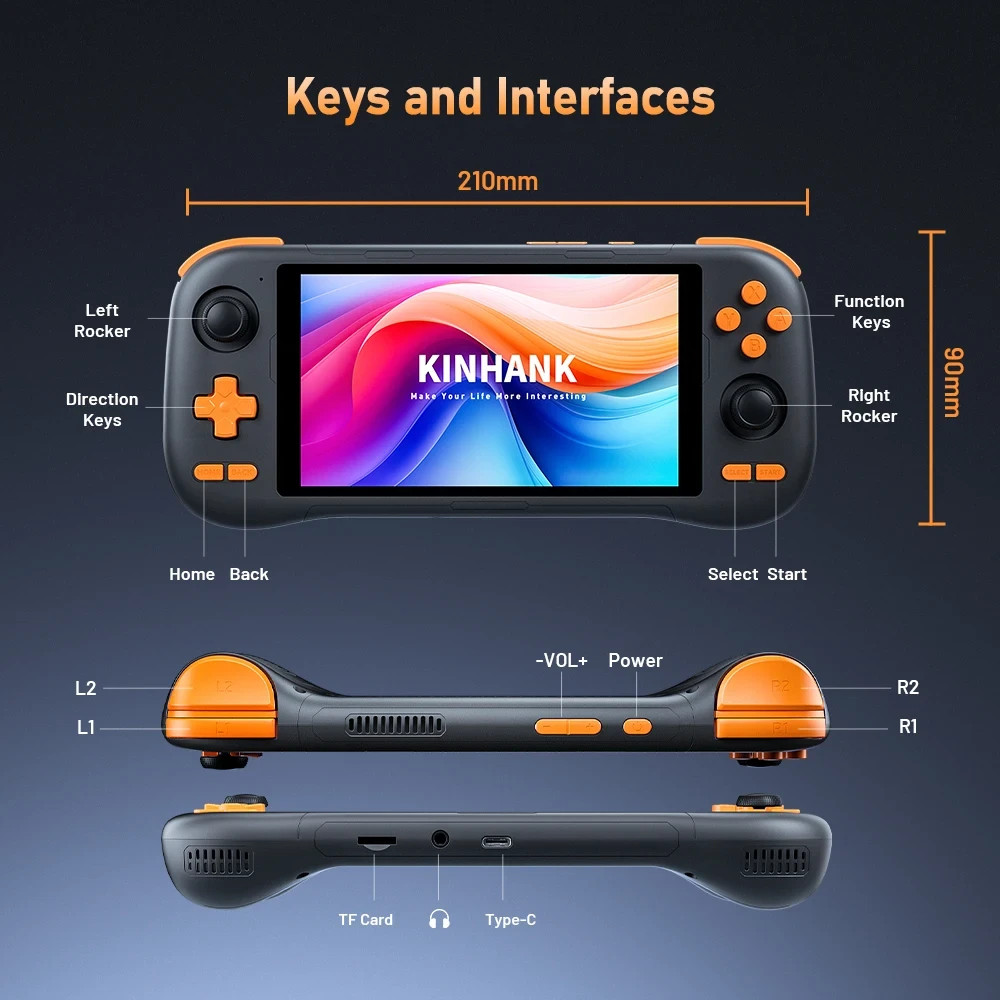 KINHANK K56 Handheld Game Console 5.5» Touch Screen