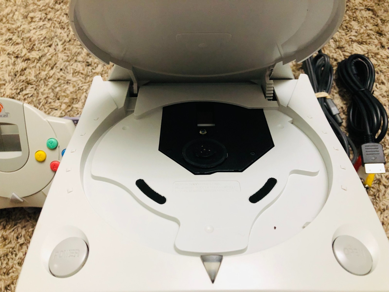 Sega Dreamcast Console System HKT-3020 With 2 Controllers & Memory Card TESTED3!