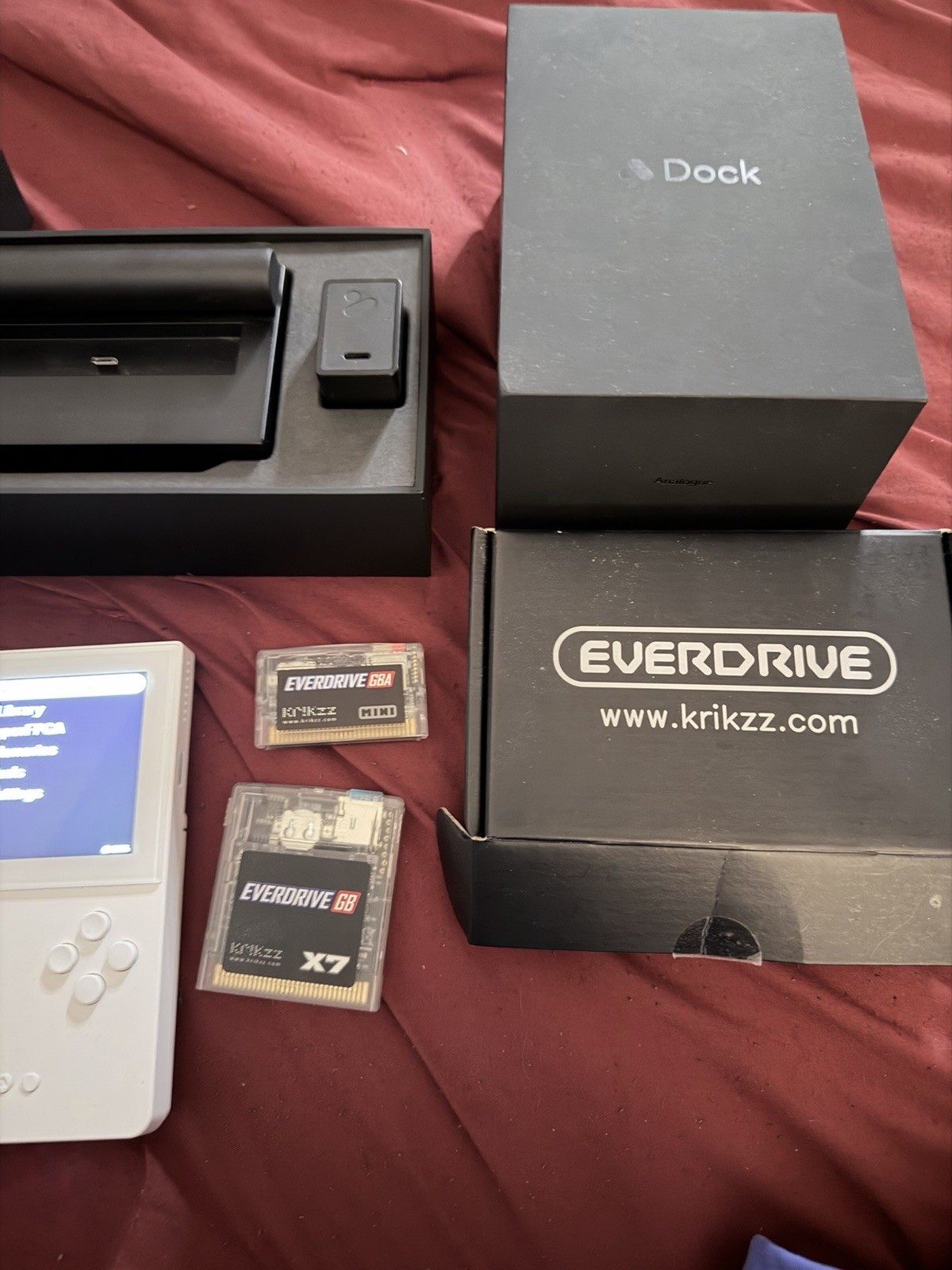 Analogue Pocket Handheld System + Dock + Everdrive GB & GBA (All Original boxes)